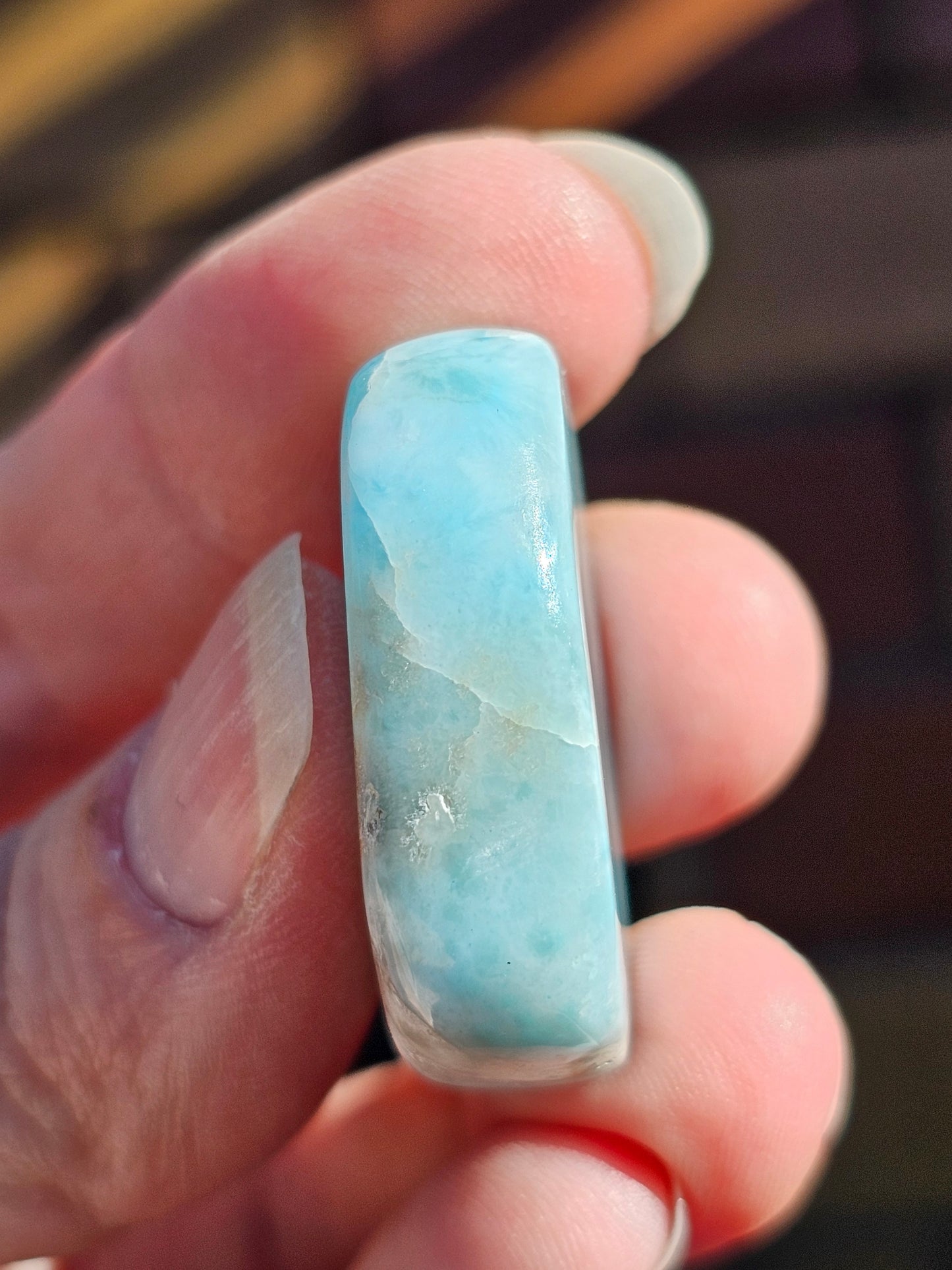 Petit galet de Larimar (Pectolite) B