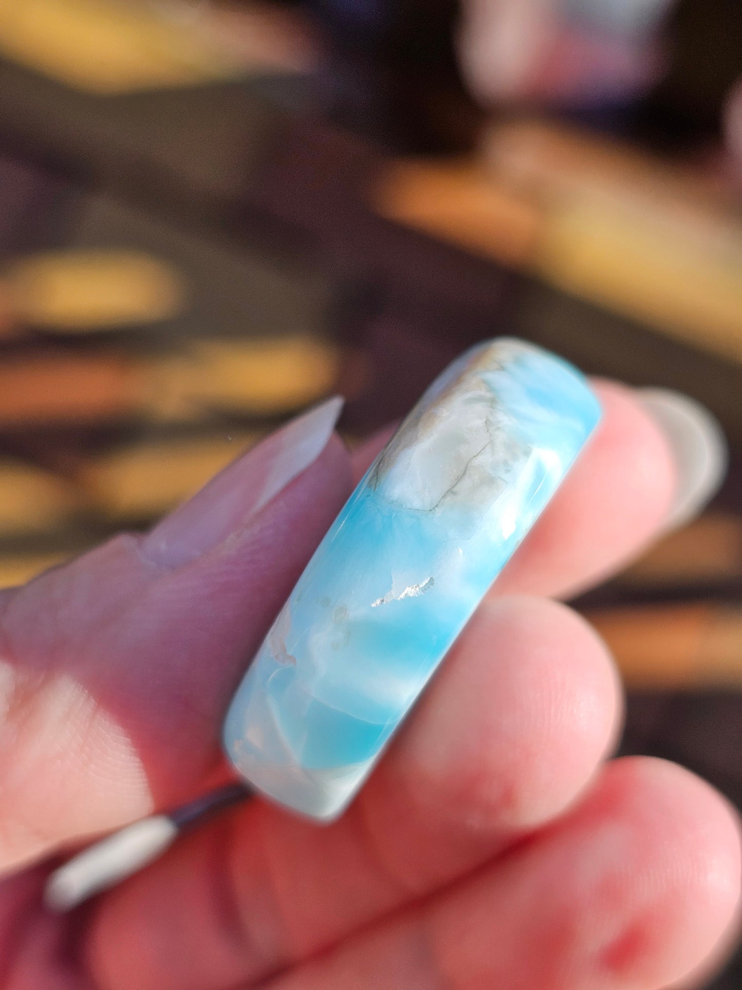 Petit galet de Larimar (Pectolite) B