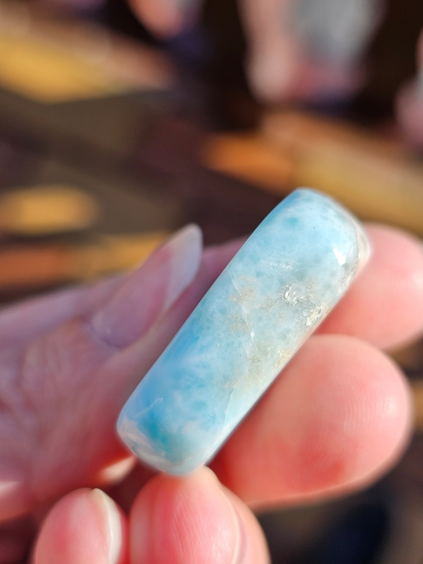 Petit galet de Larimar (Pectolite) B
