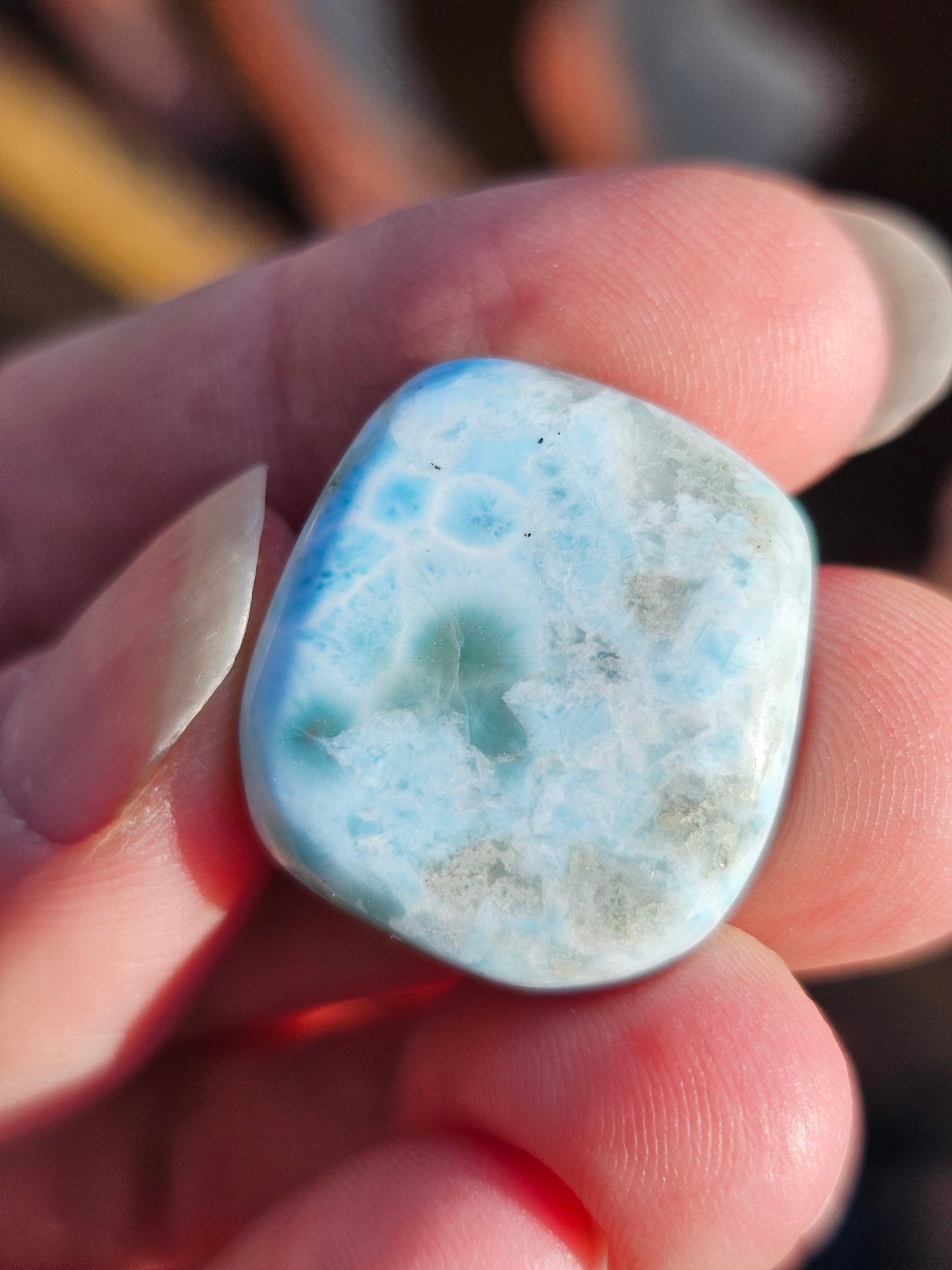 Petit galet de Larimar (Pectolite) M