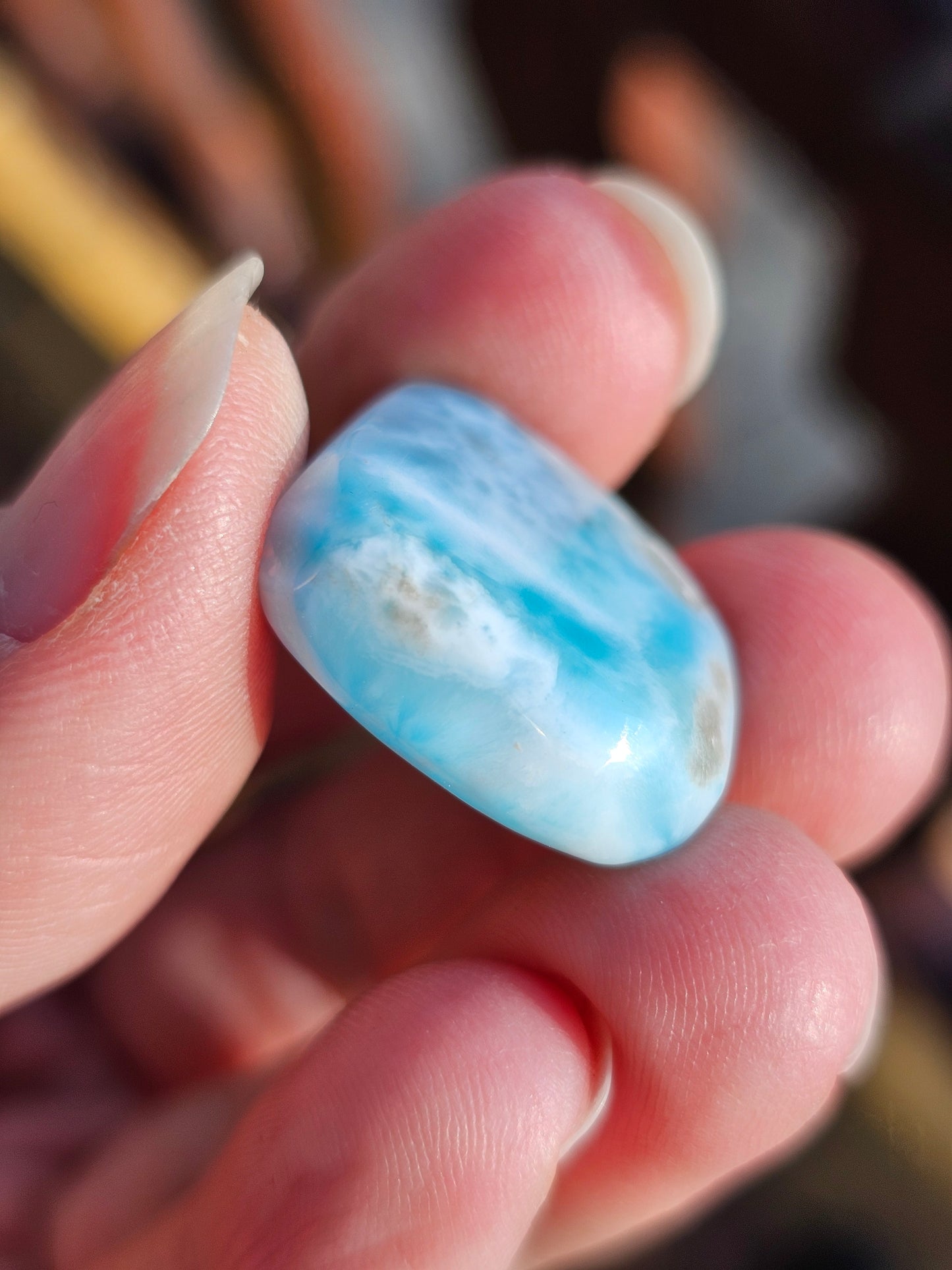 Petit galet de Larimar (Pectolite) N