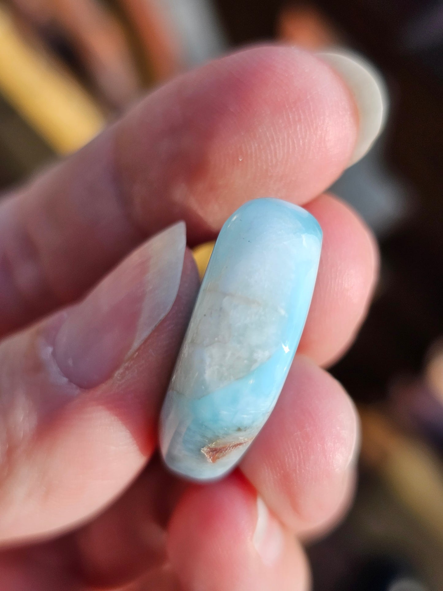 Petit galet de Larimar (Pectolite) N