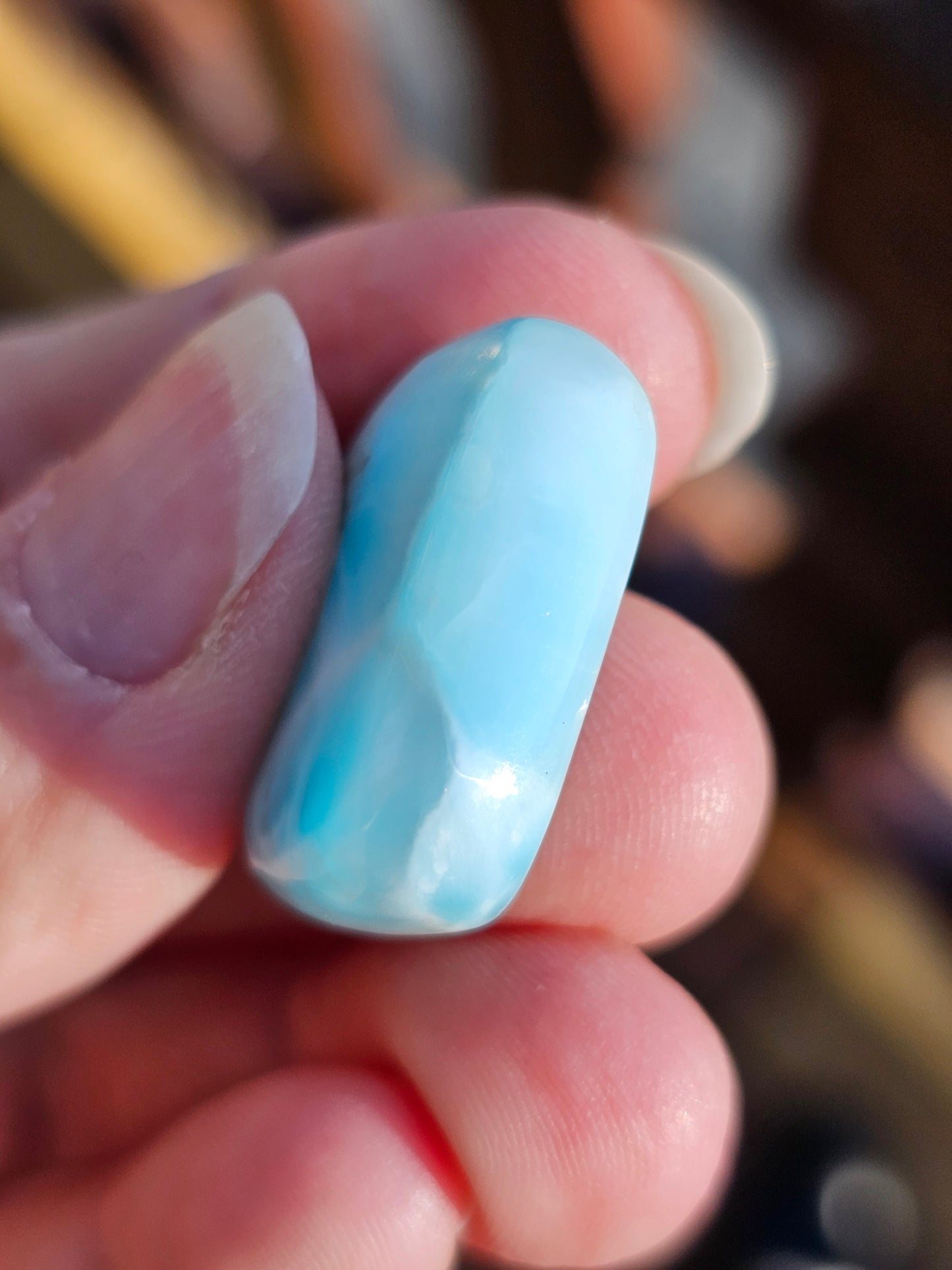 Petit galet de Larimar (Pectolite) N