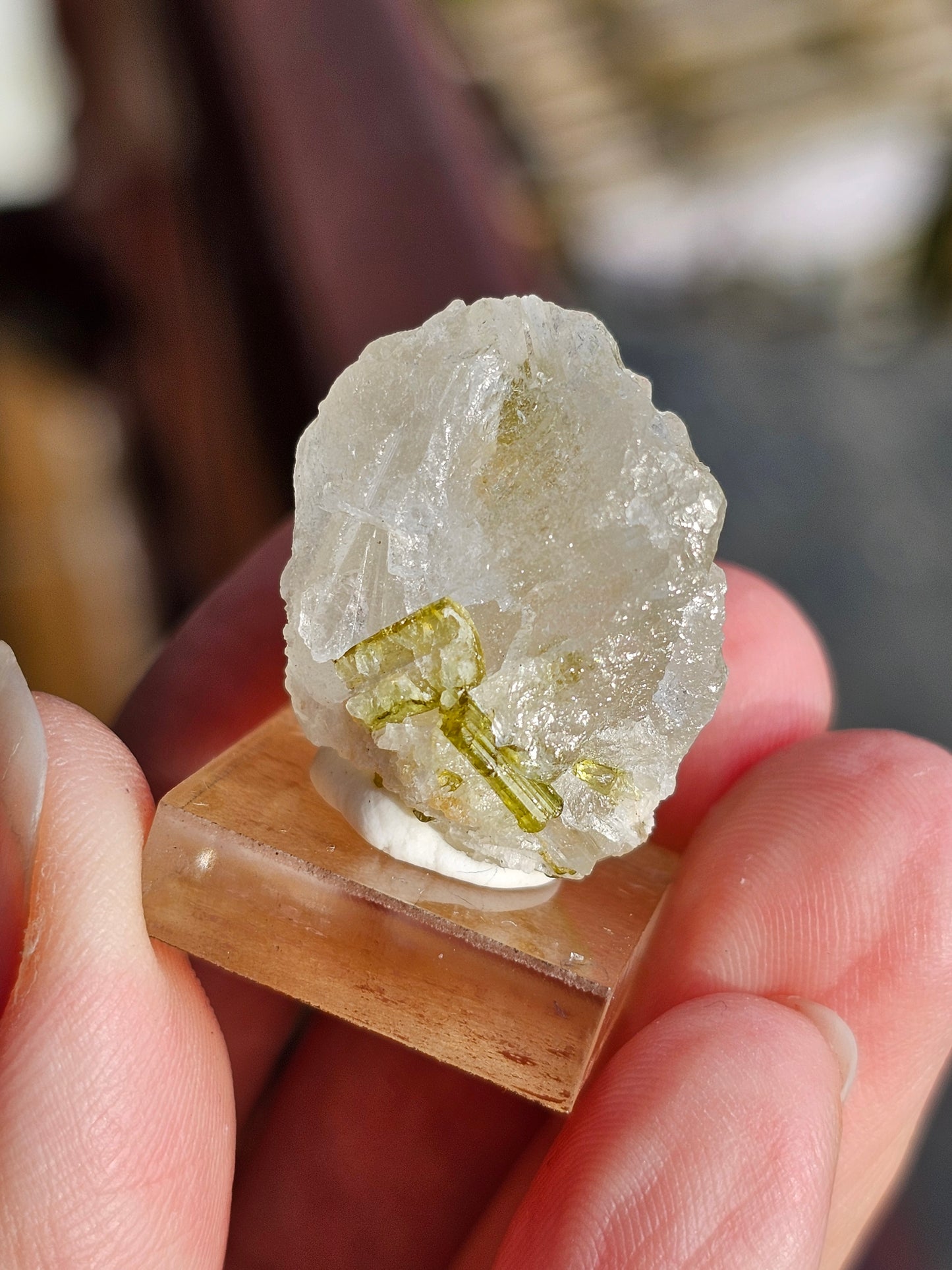 Tourmaline verte sur Quartz I