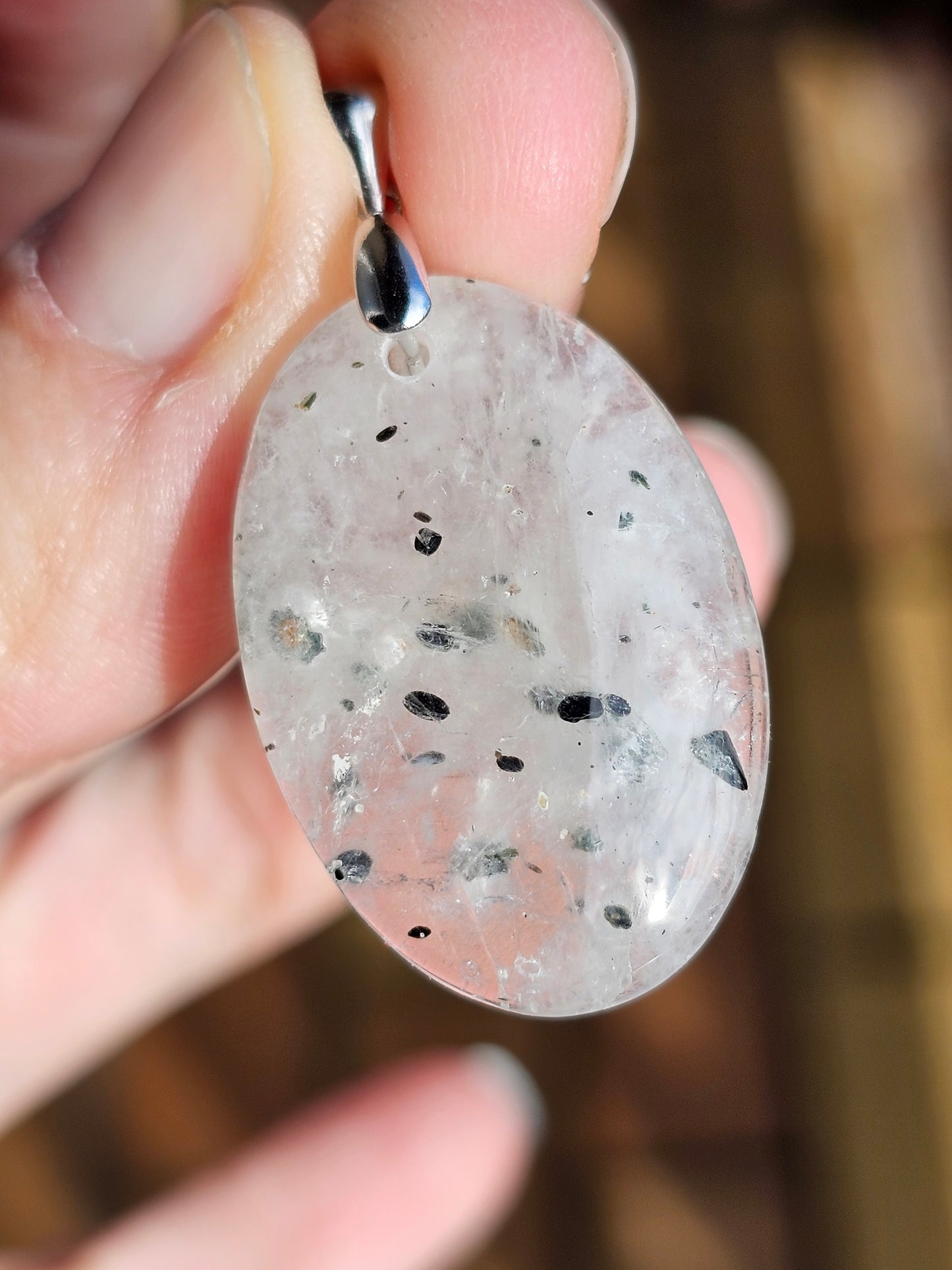Pendentif en Quartz à Hématite QH1