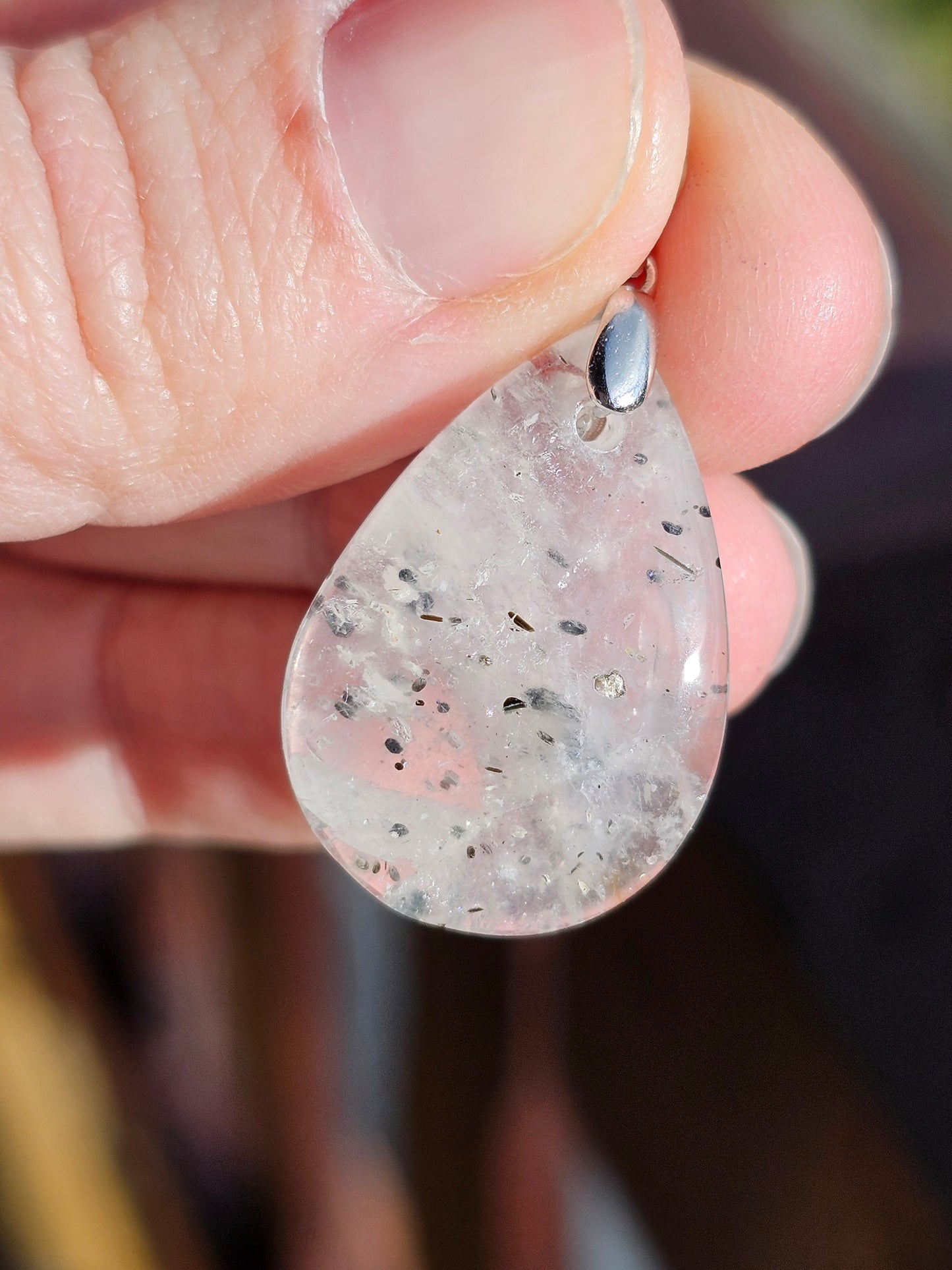 Pendentif en Quartz à Hématite QH3
