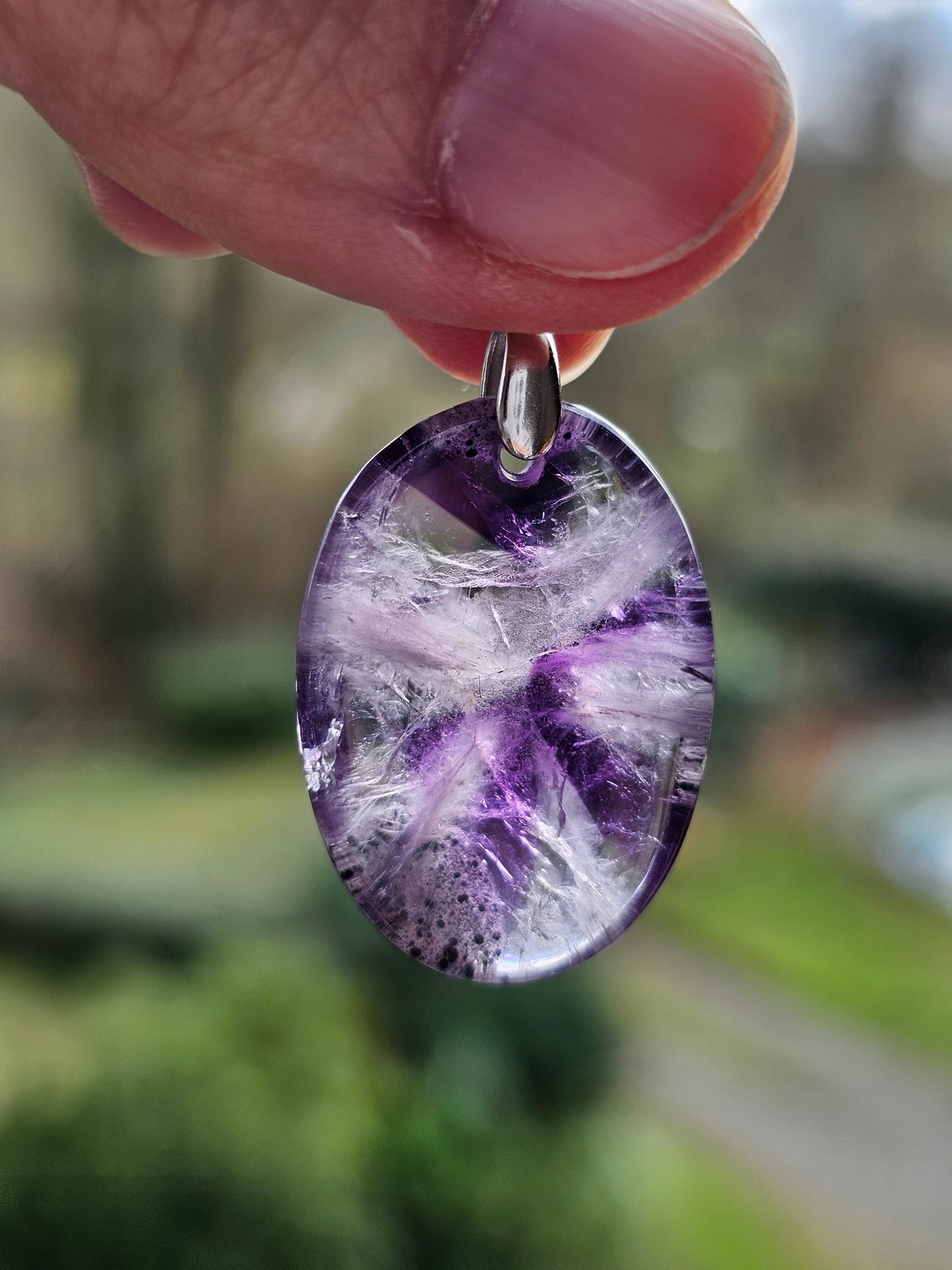 Pendentif Améthyste zonée AM7