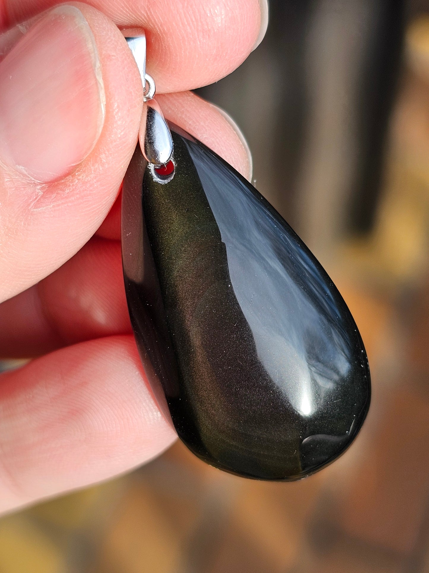 Pendentif en Obsidienne oeil céleste n°2