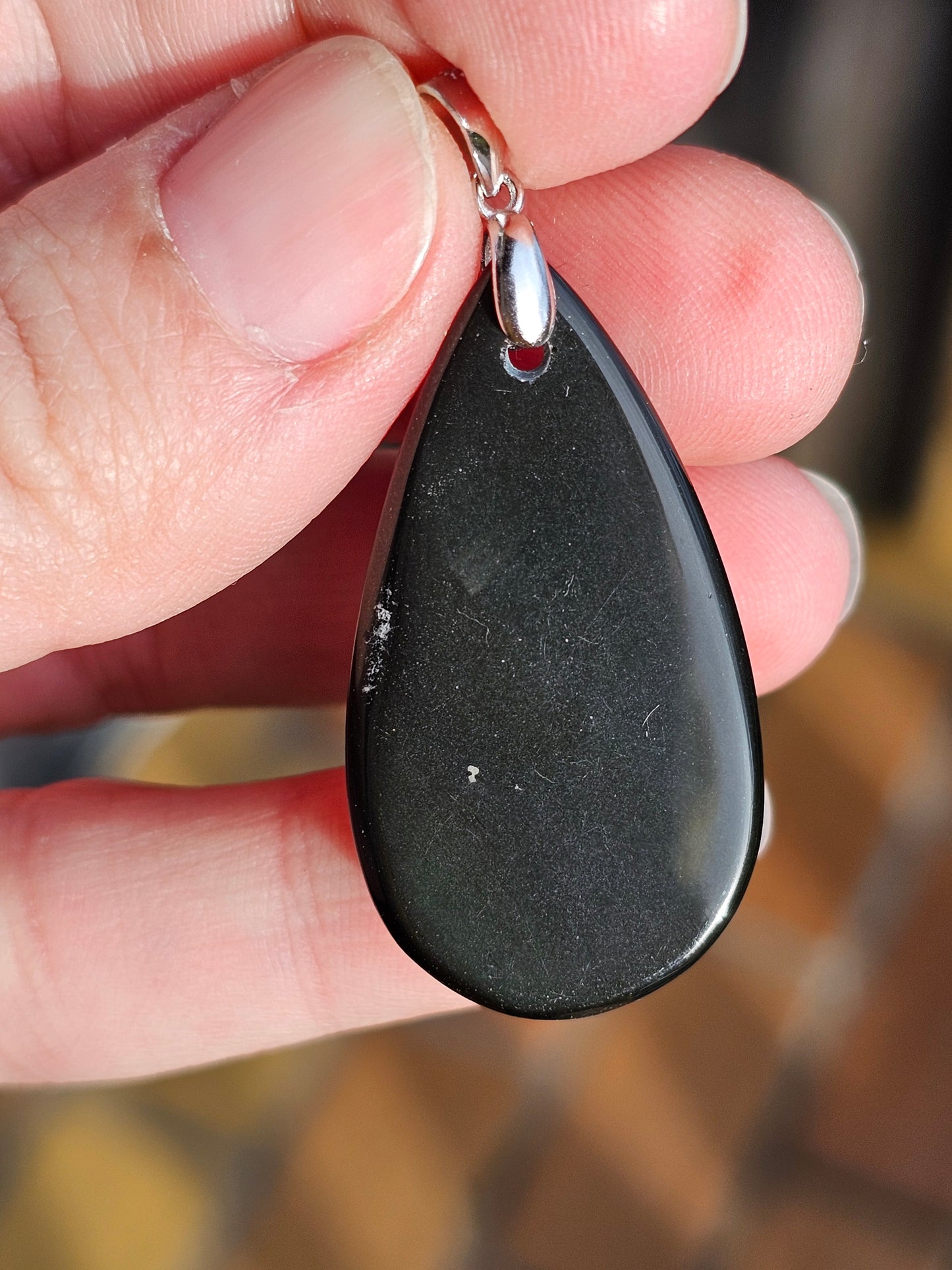 Pendentif en Obsidienne oeil céleste n°2