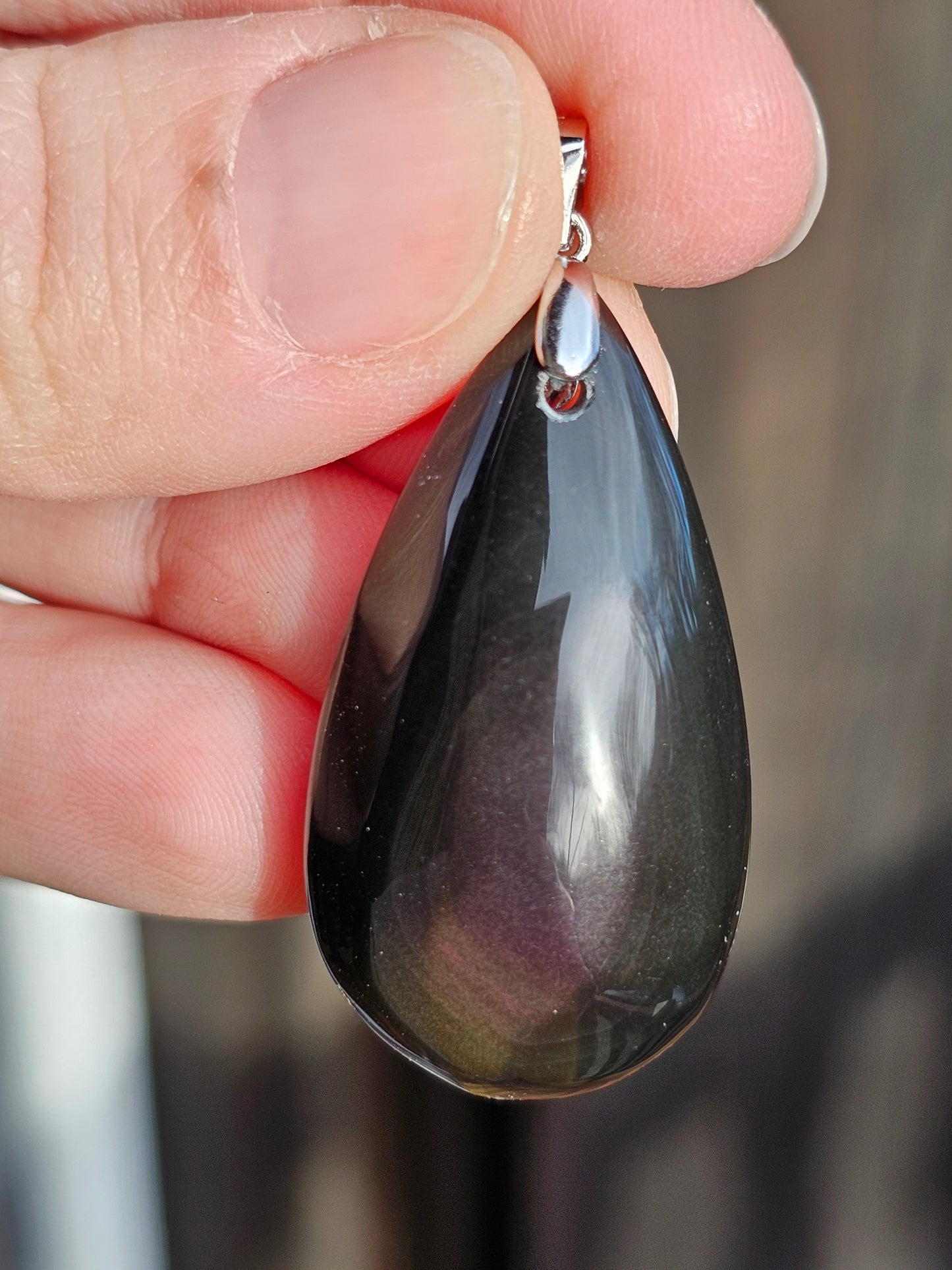Pendentif en Obsidienne oeil céleste n°2