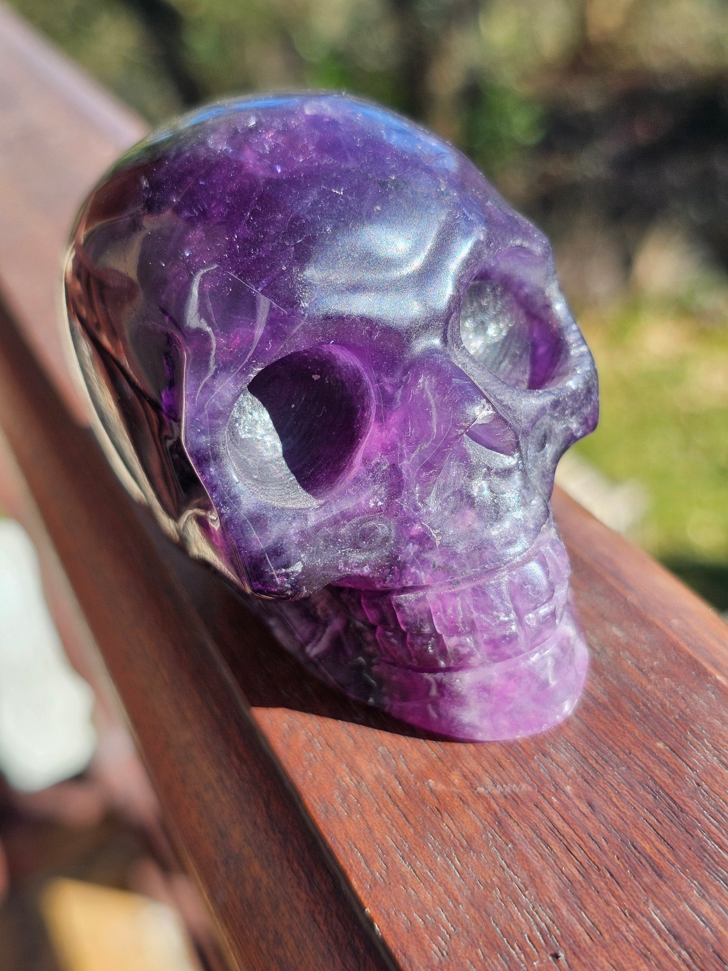 Crâne en Fluorite violette