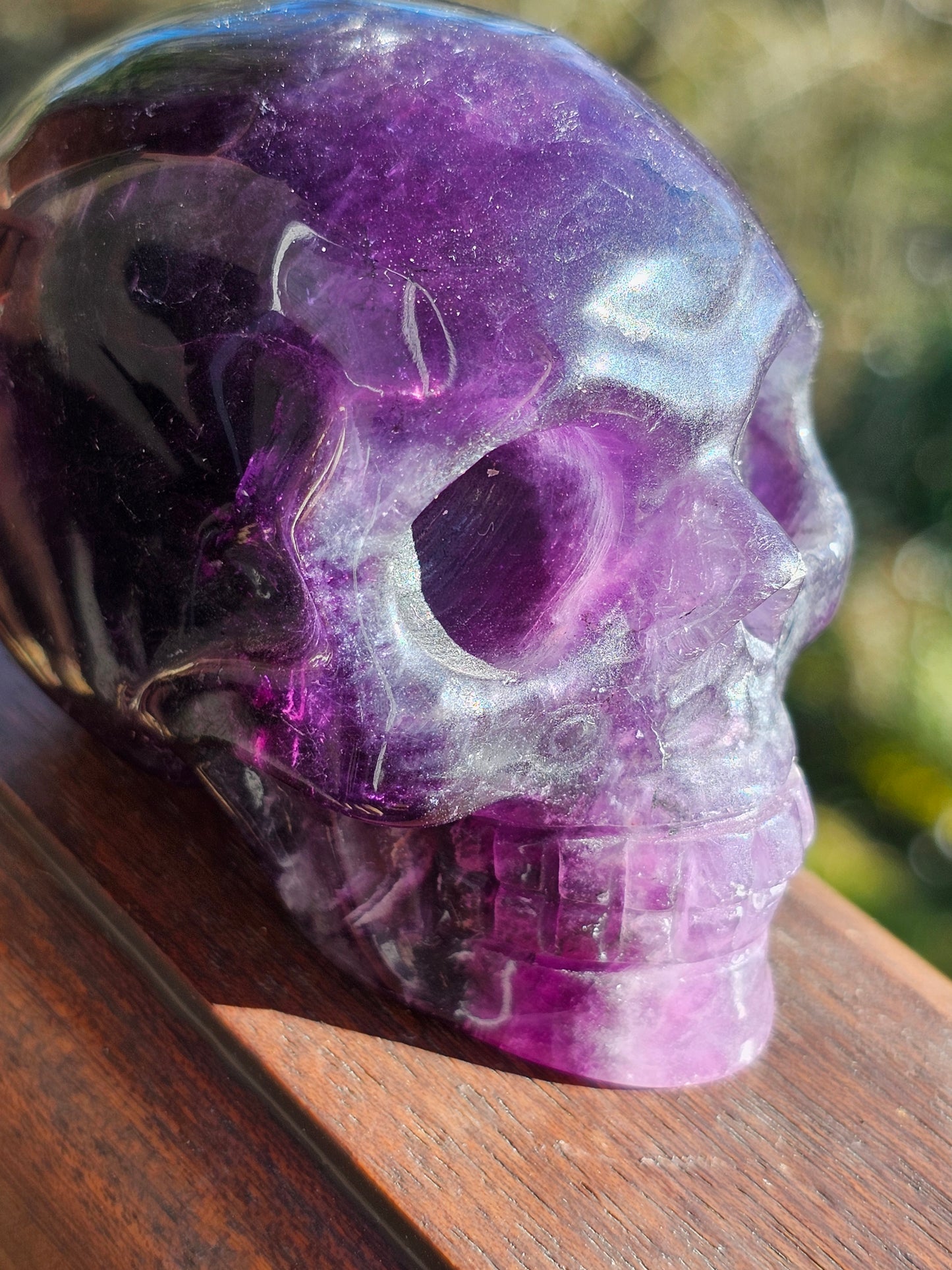 Crâne en Fluorite violette