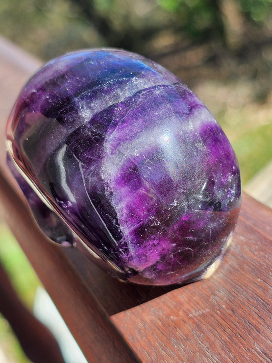 Crâne en Fluorite violette