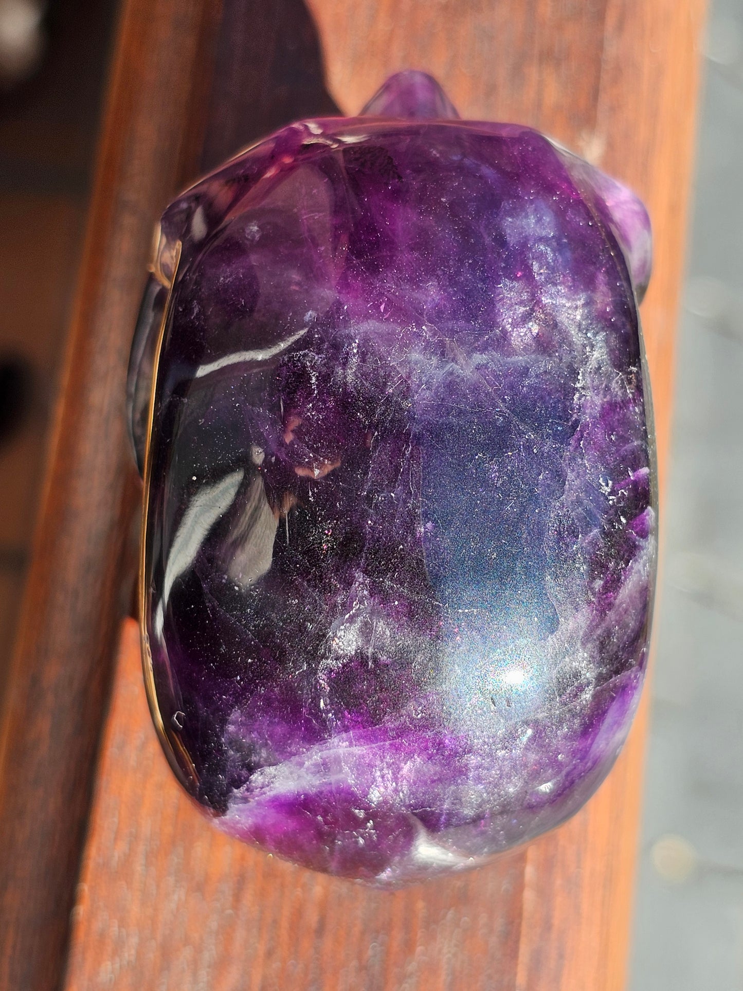 Crâne en Fluorite violette