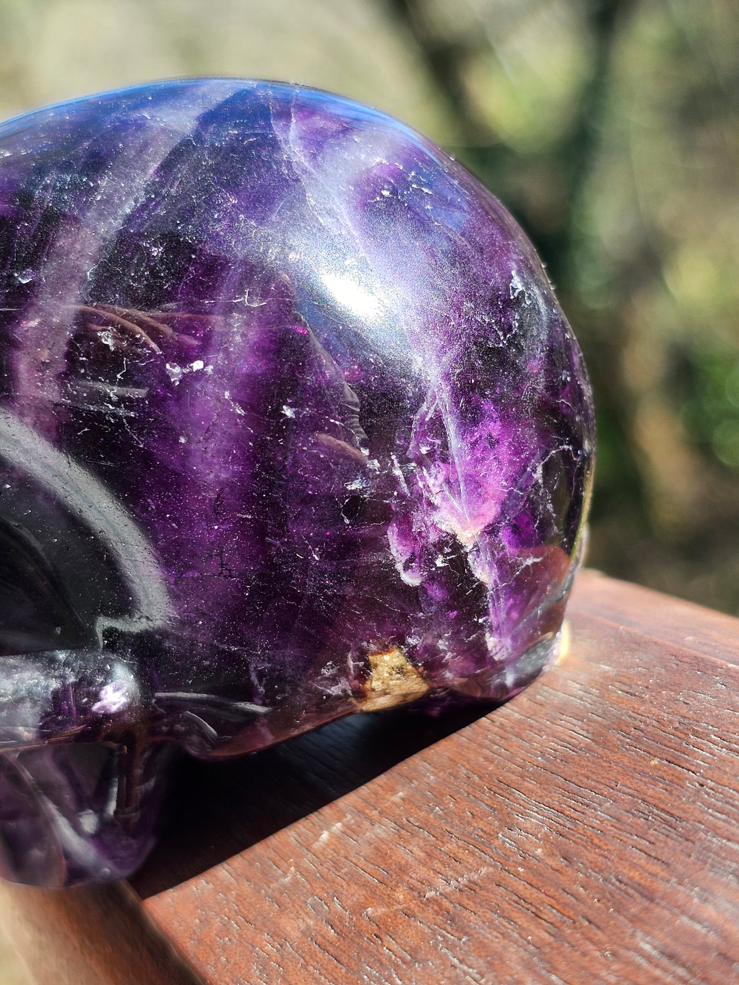 Crâne en Fluorite violette