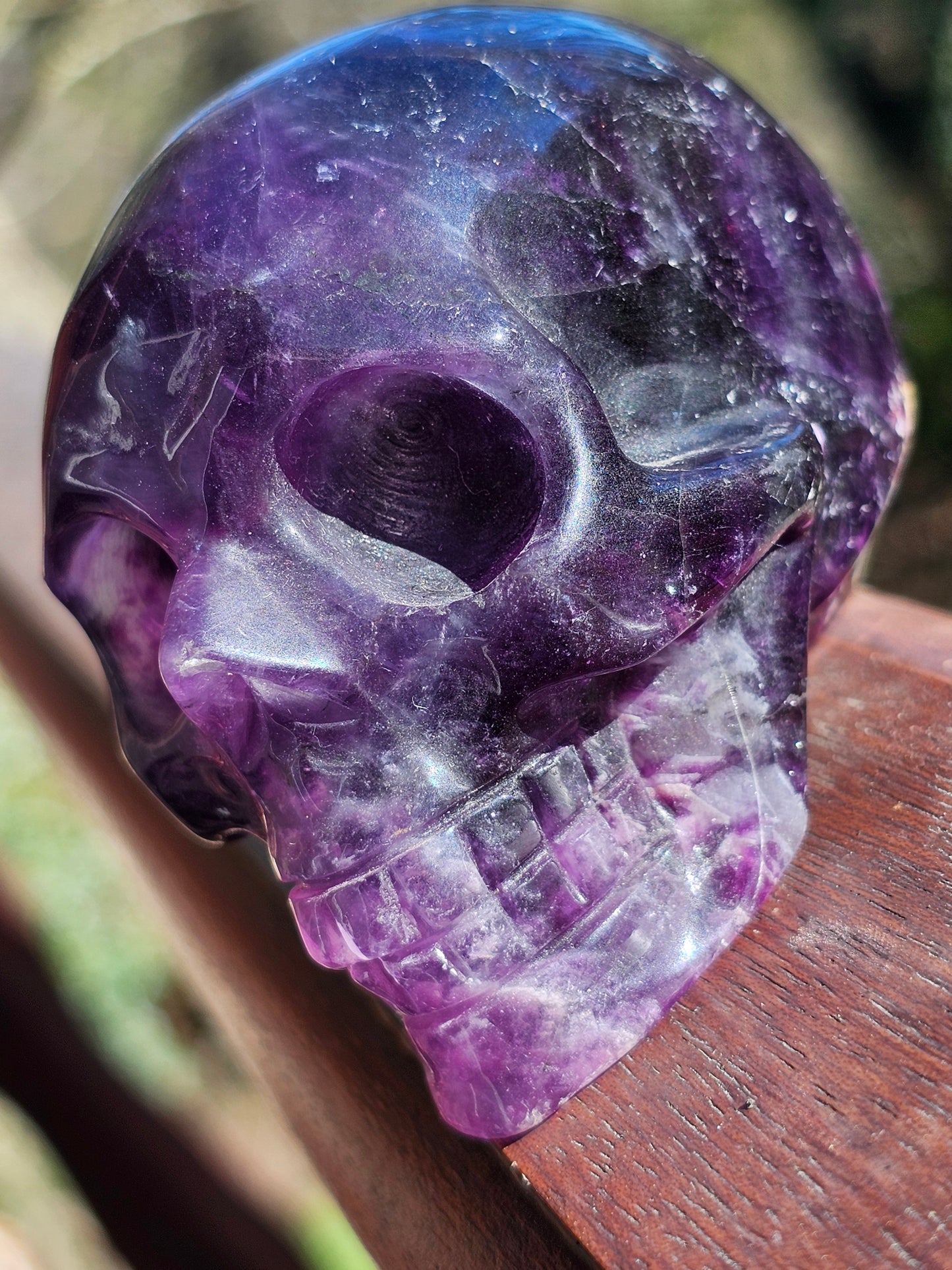 Crâne en Fluorite violette