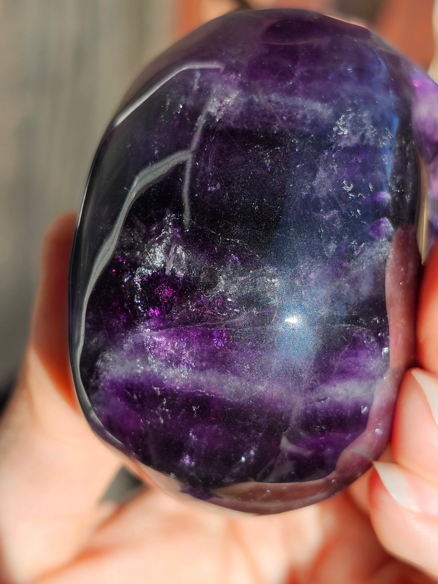 Crâne en Fluorite violette
