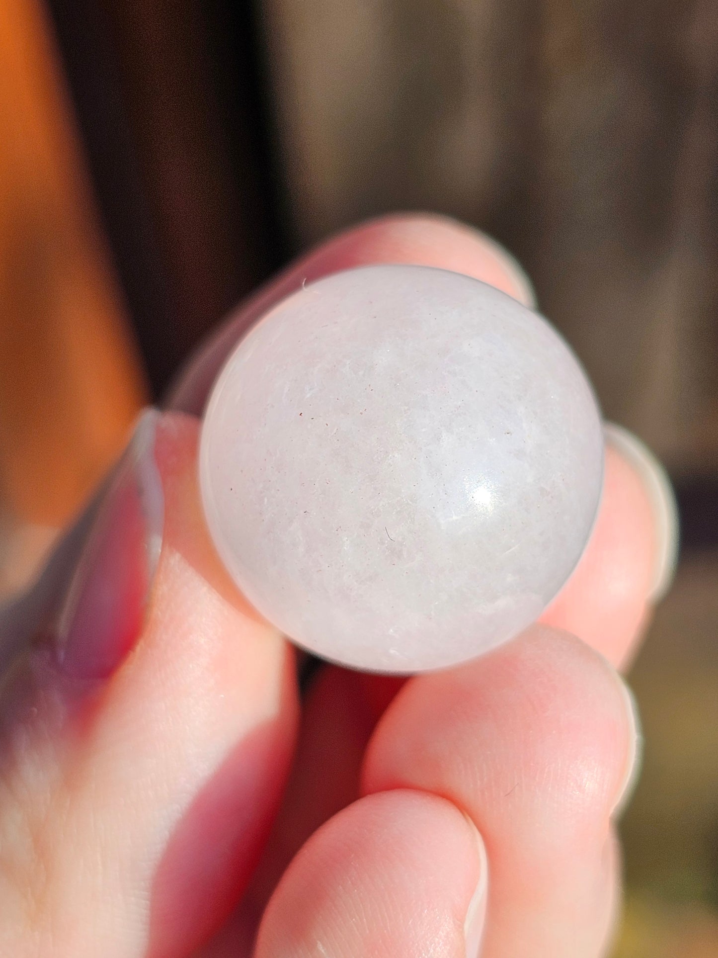 Petite sphère en Quartz rose A
