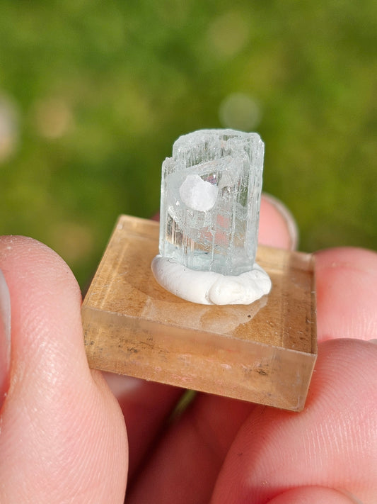 Aigue-marine du Pakistan sur socle n°6