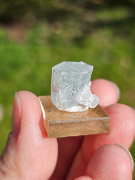 Aigue-marine du Pakistan sur socle n°7