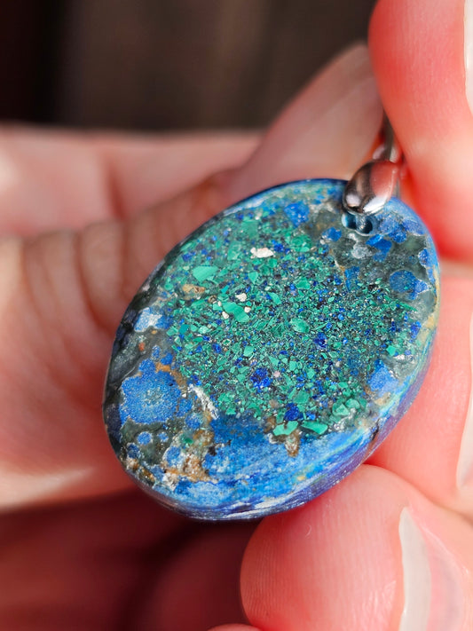 Pendentif en Azurite Malachite AZ1