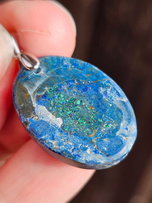 Pendentif en Azurite Malachite AZ3