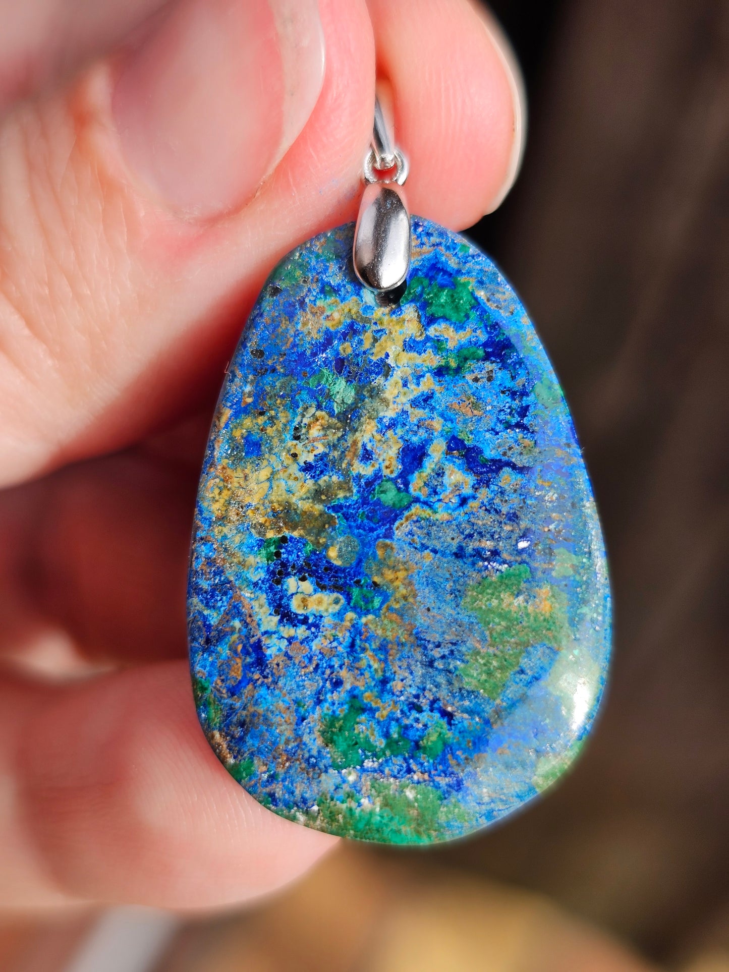 Pendentif en Azurite Malachite AZ4