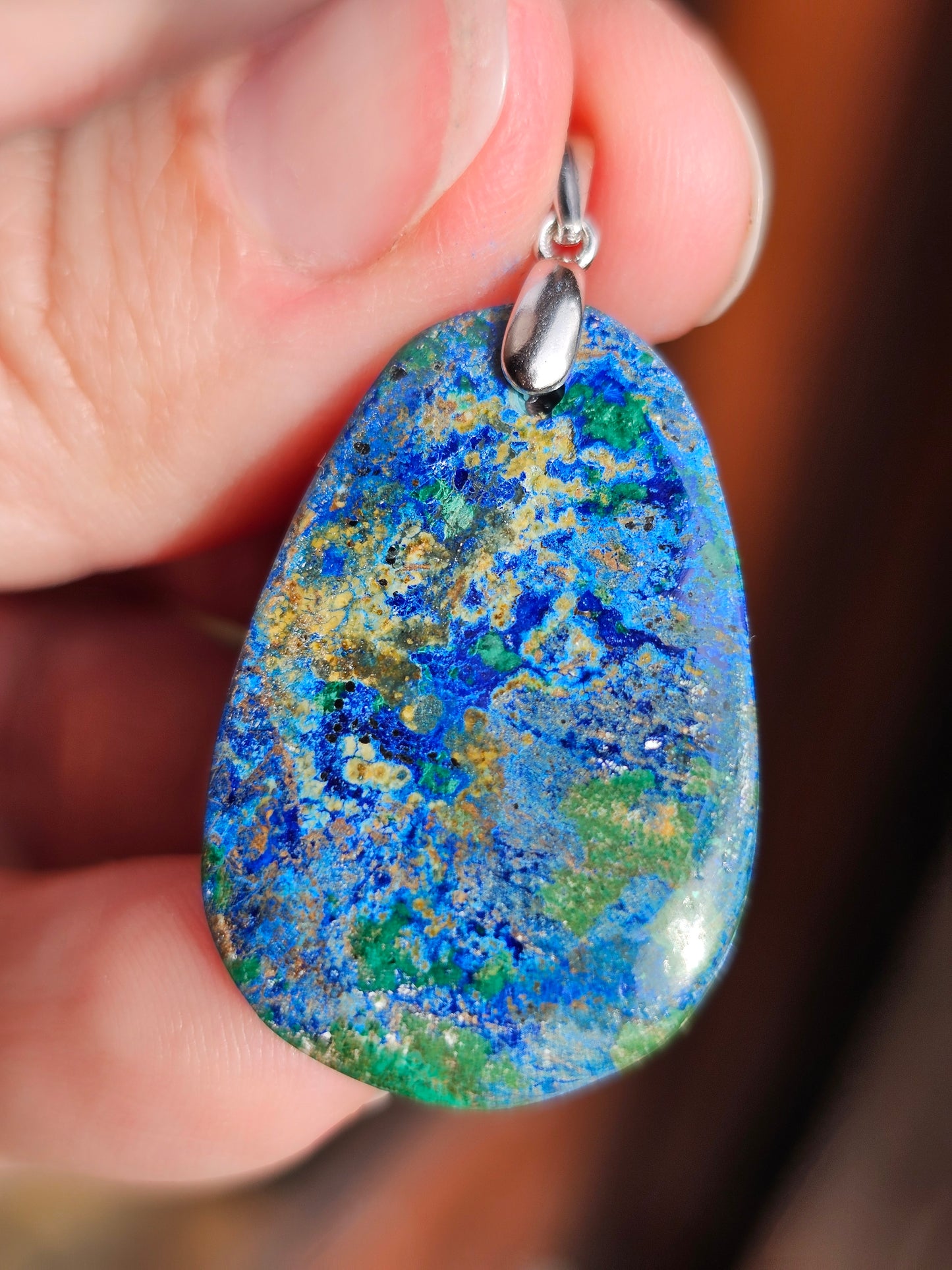Pendentif en Azurite Malachite AZ4