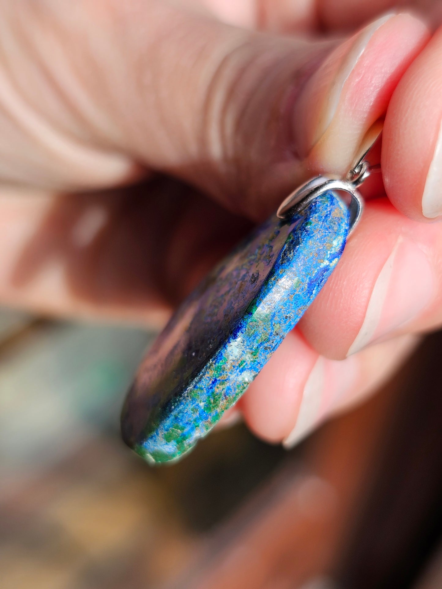 Pendentif en Azurite Malachite AZ4