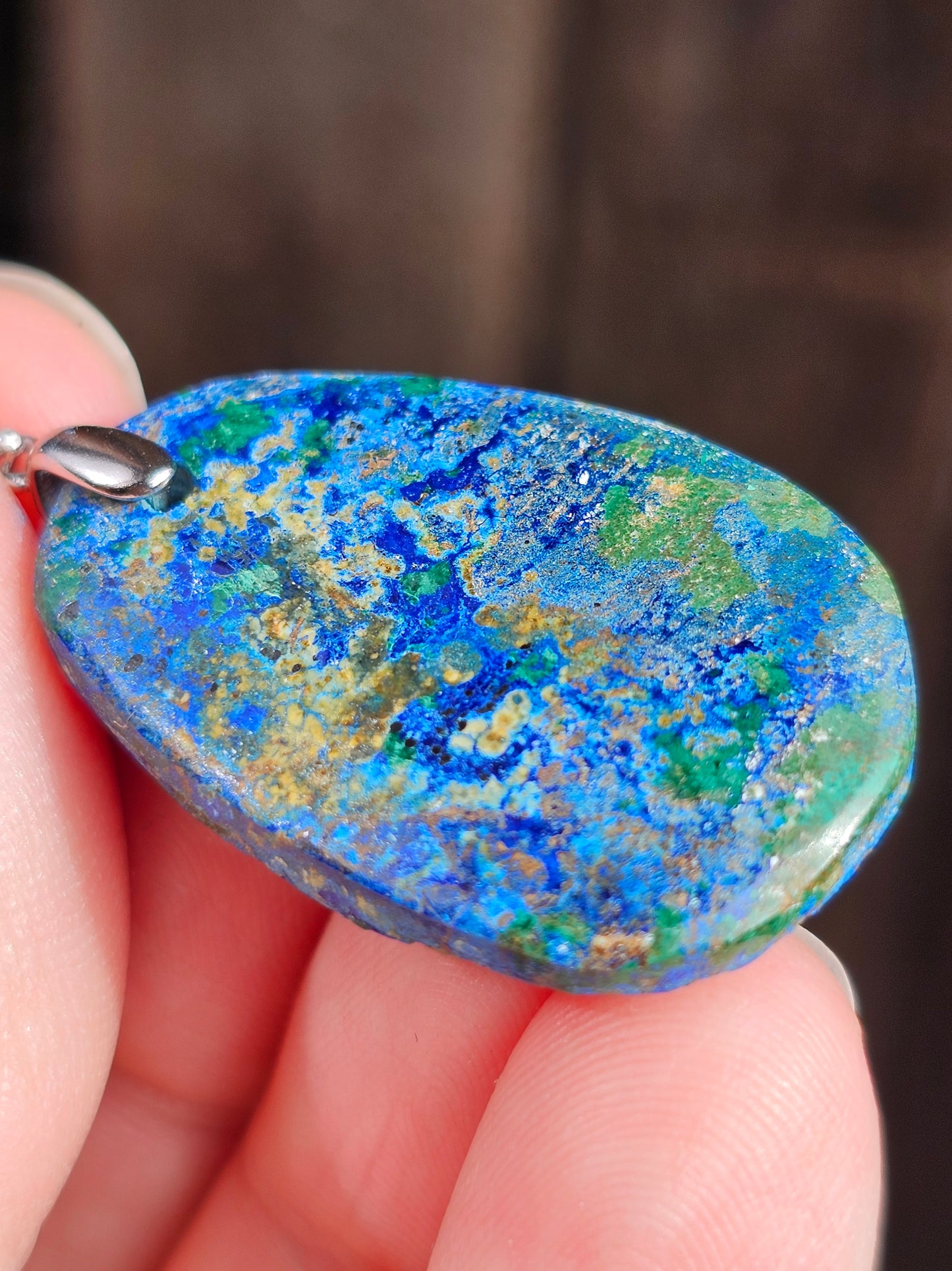 Pendentif en Azurite Malachite AZ4