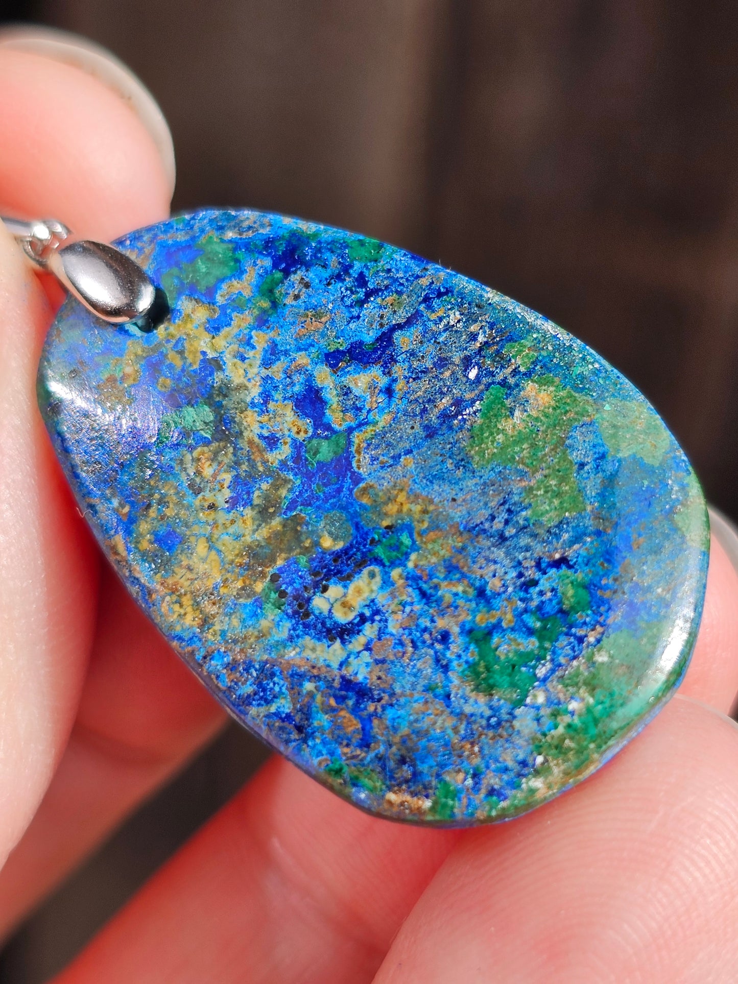 Pendentif en Azurite Malachite AZ4