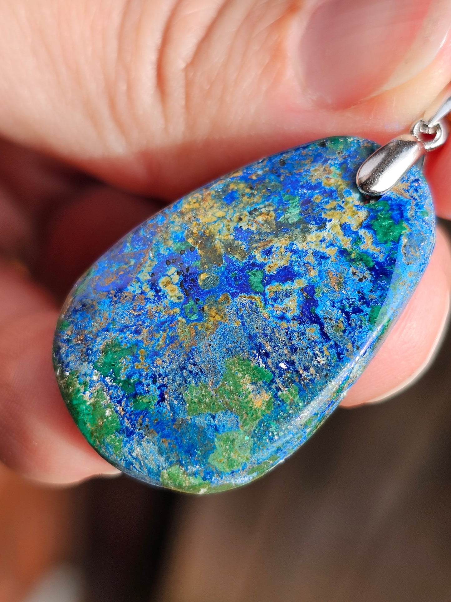 Pendentif en Azurite Malachite AZ4