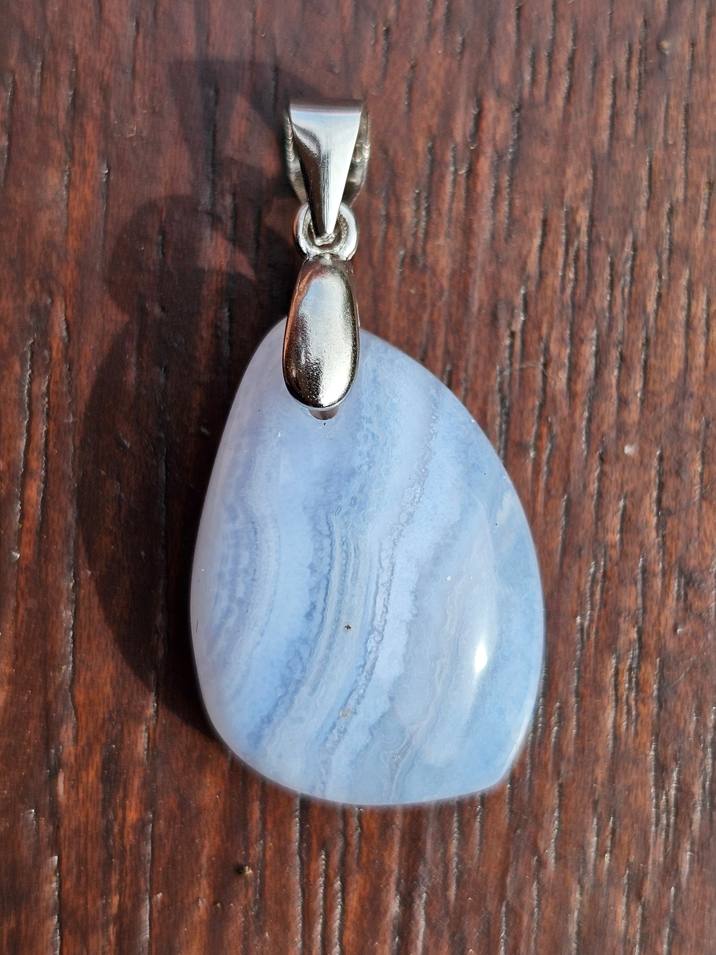 Pendentif en Calcédoine bleue n°4