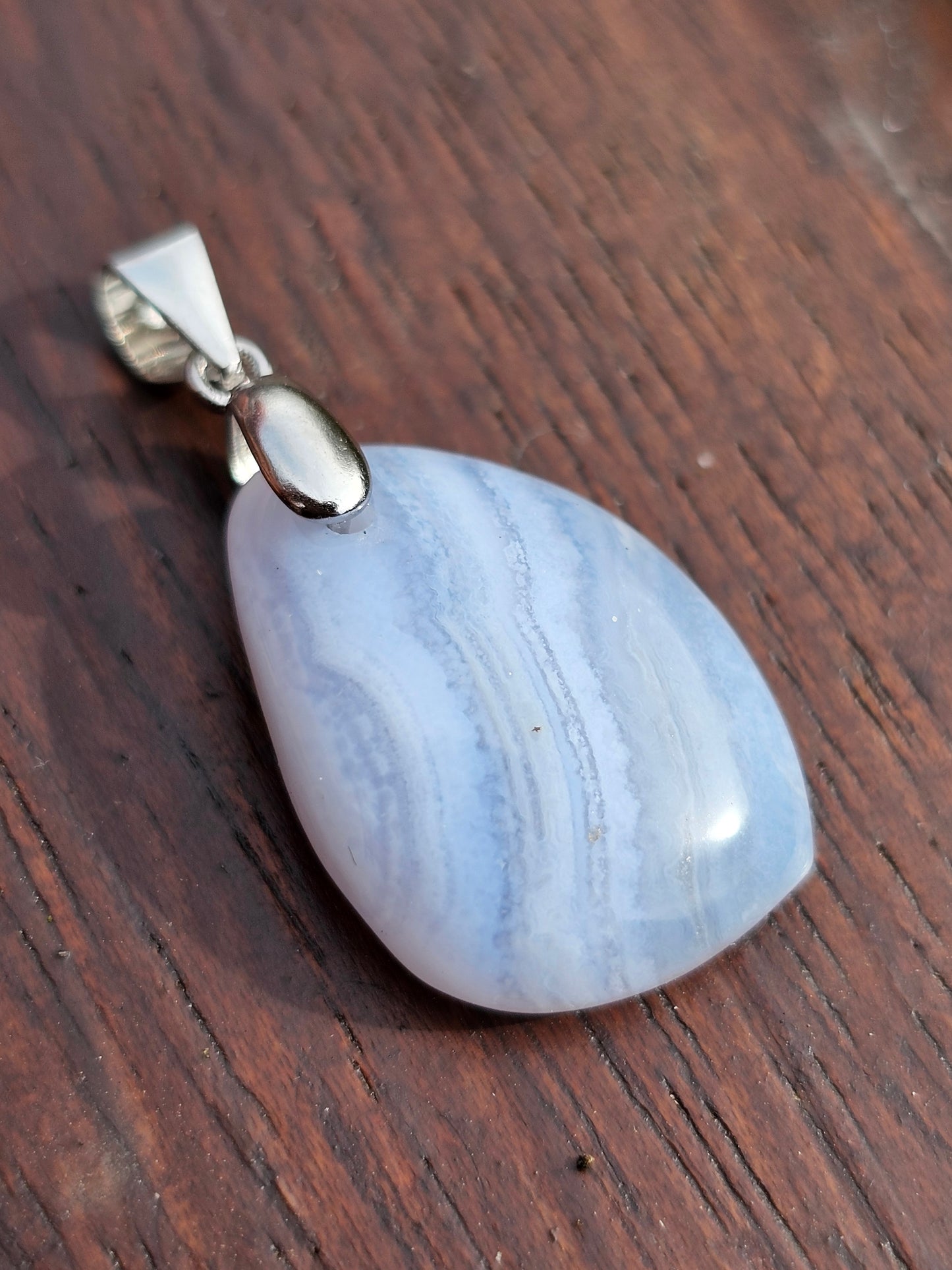 Pendentif en Calcédoine bleue n°4