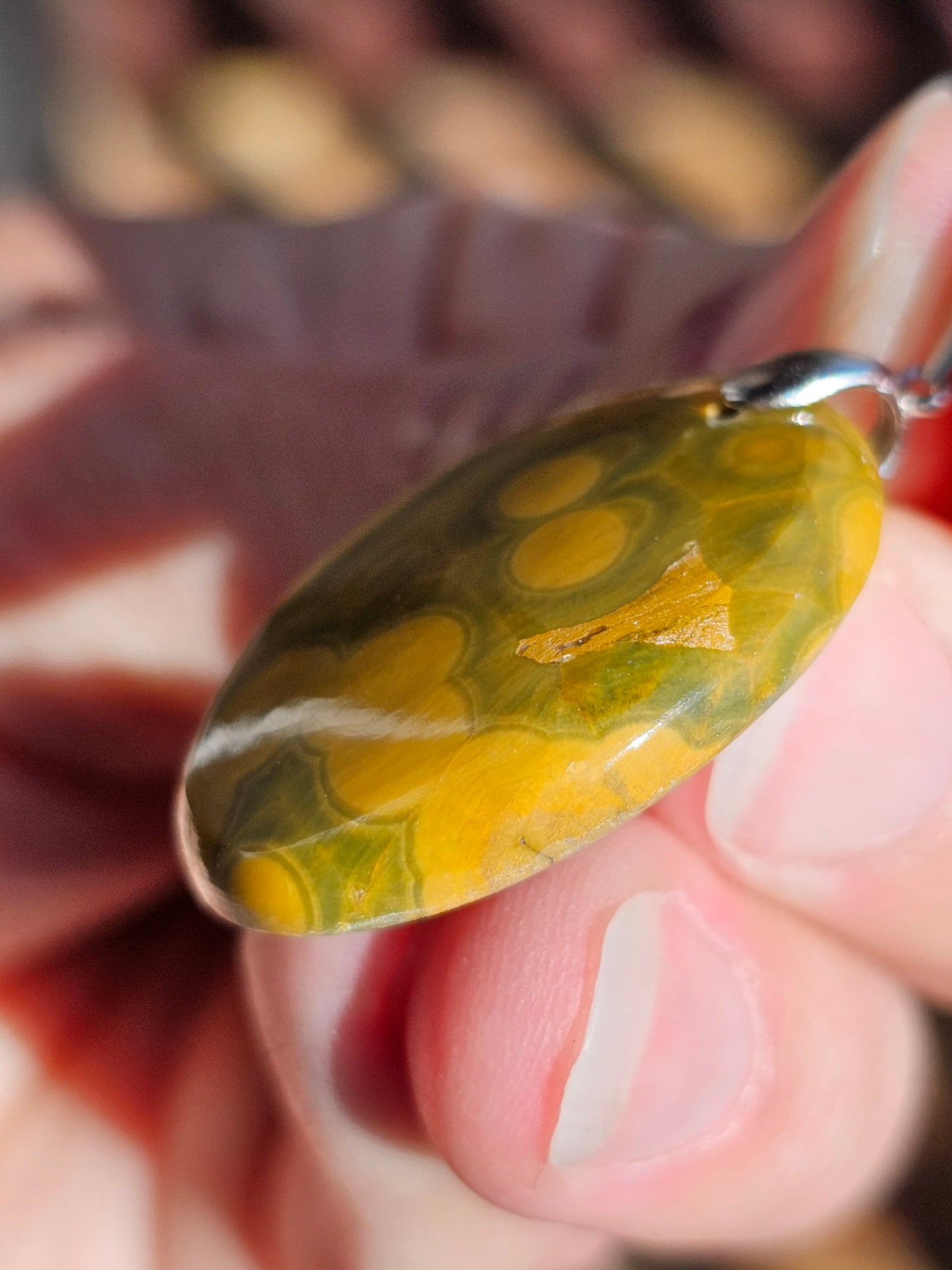 Pendentif en Jaspe orbiculaire n°2