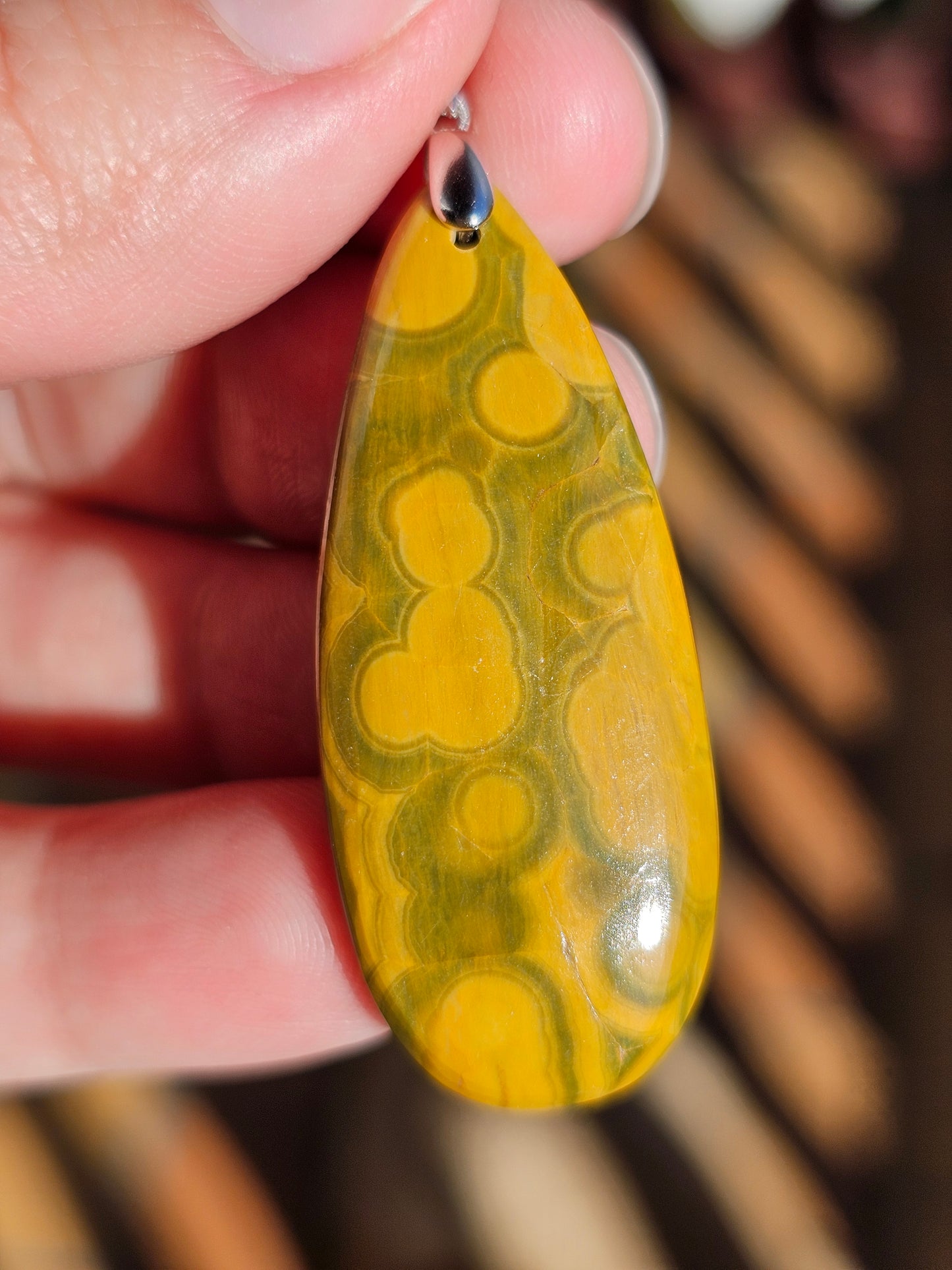 Pendentif en Jaspe orbiculaire n°6