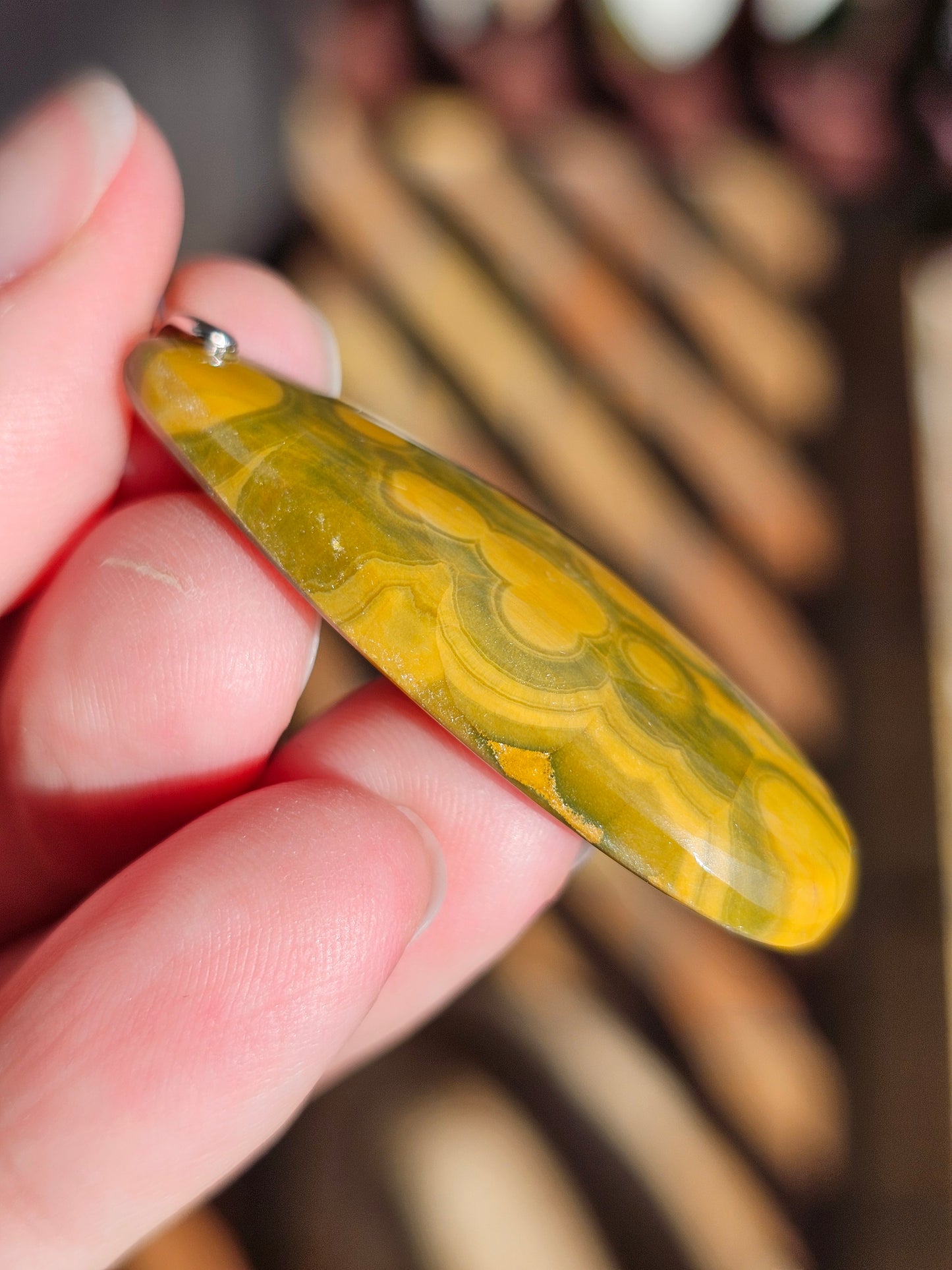 Pendentif en Jaspe orbiculaire n°6