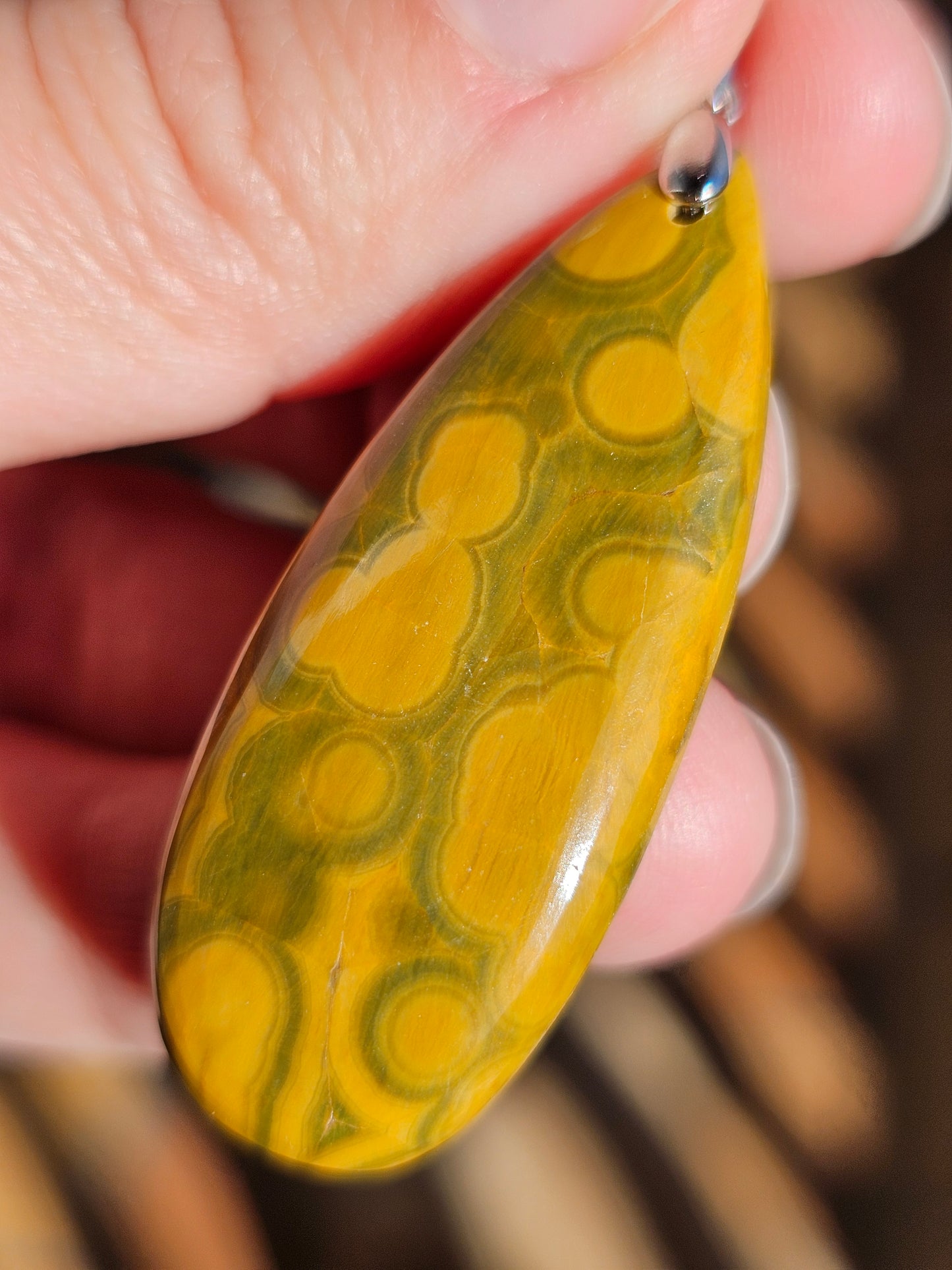 Pendentif en Jaspe orbiculaire n°6