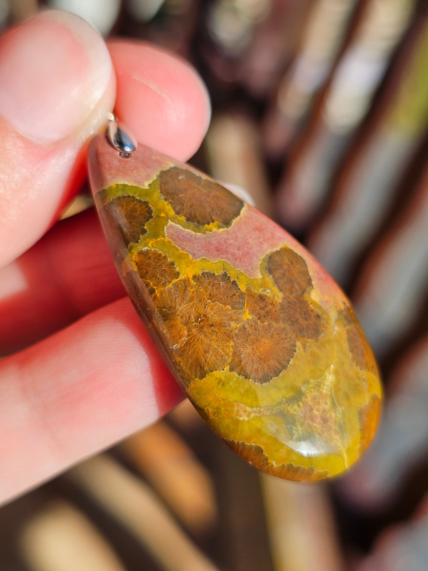 Pendentif en Jaspe orbiculaire n°7