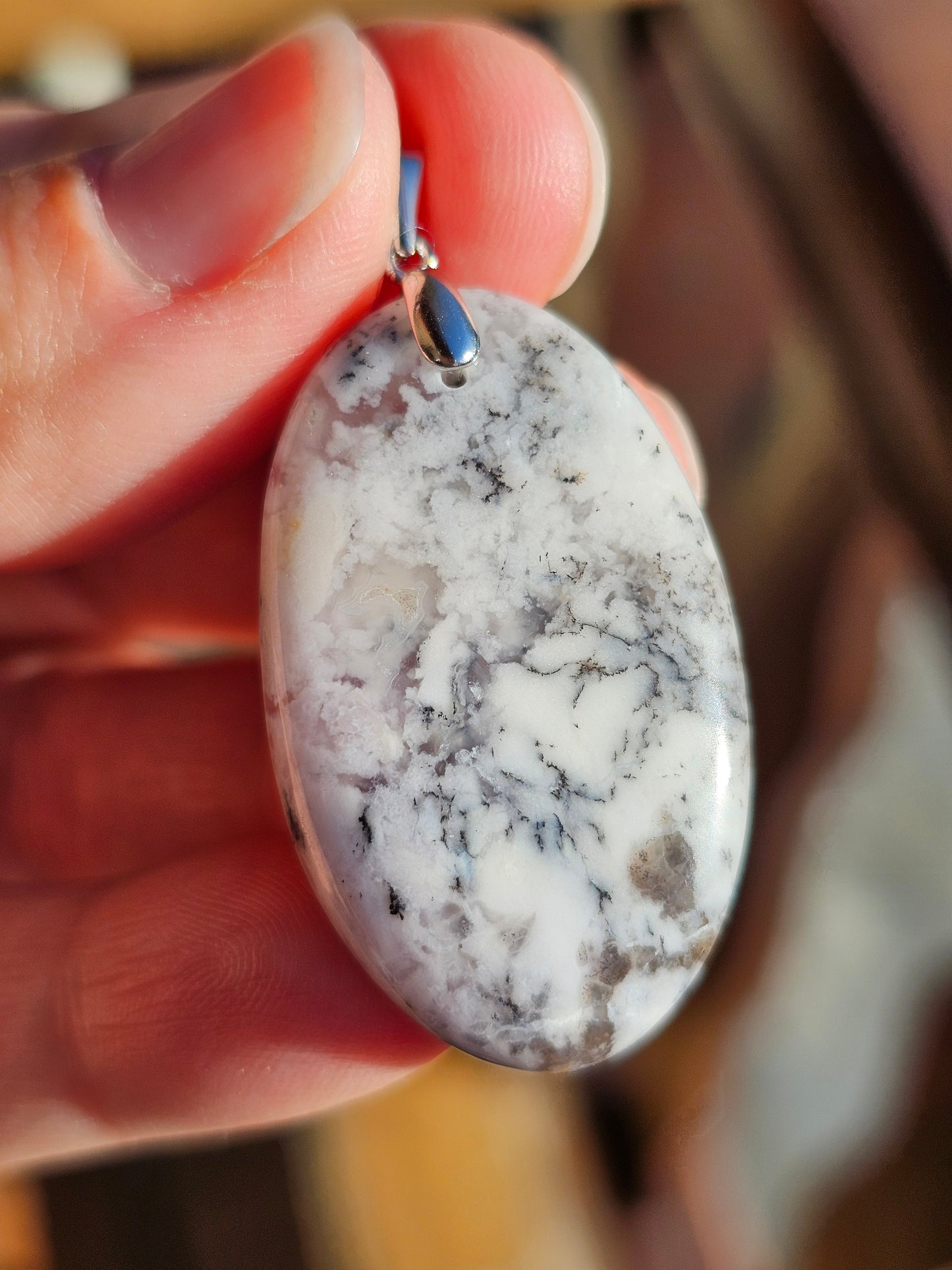 Pendentif en Opale dendritique OD6
