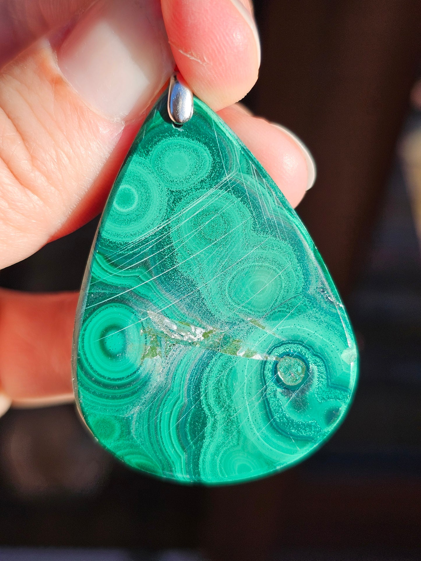 Pendentif en Malachite n°7