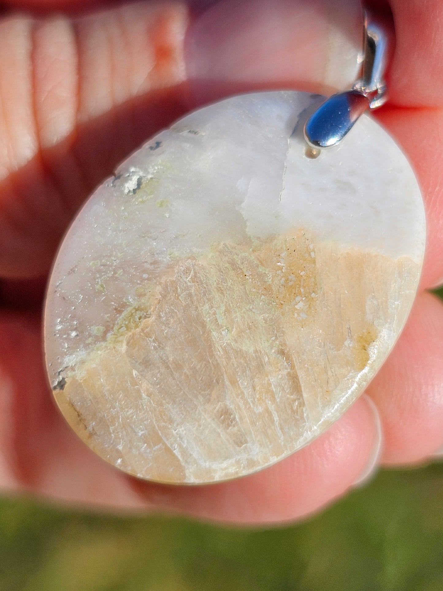 Pendentif en Scolécite et Stilbite n°5