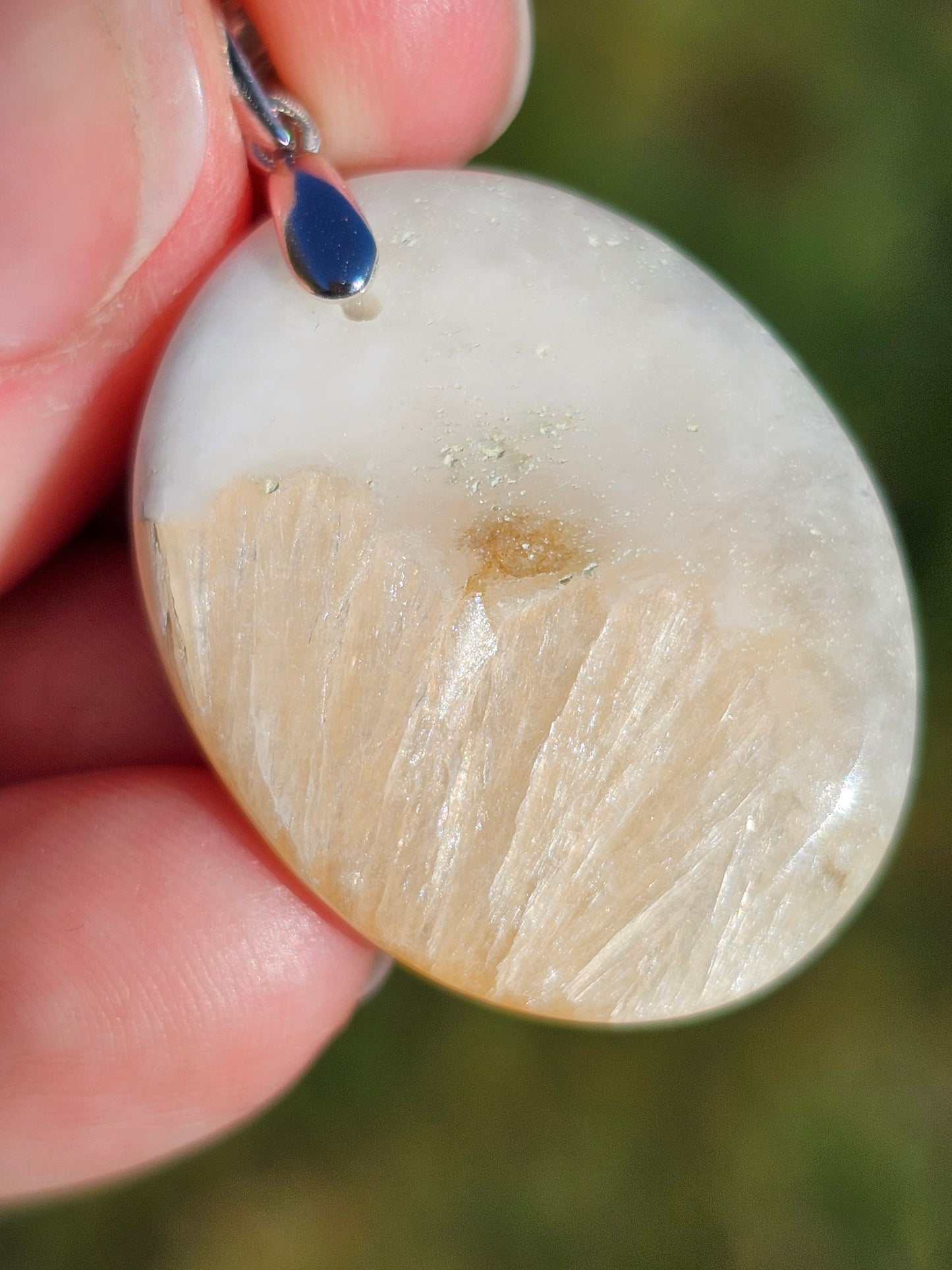 Pendentif en Scolécite et Stilbite n°5