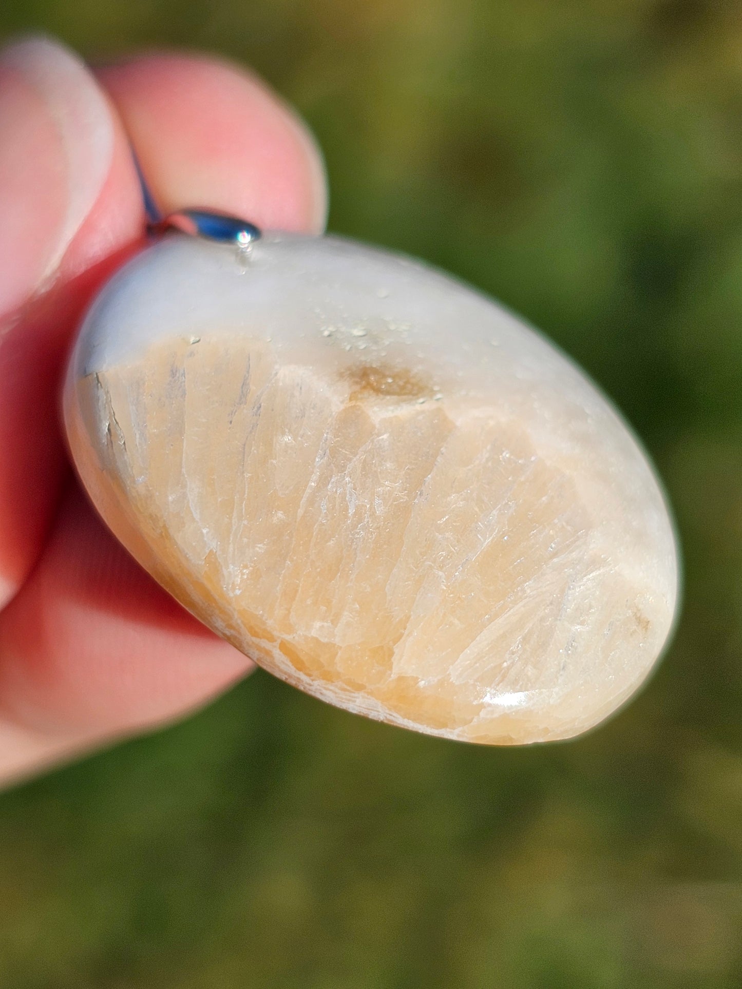 Pendentif en Scolécite et Stilbite n°5