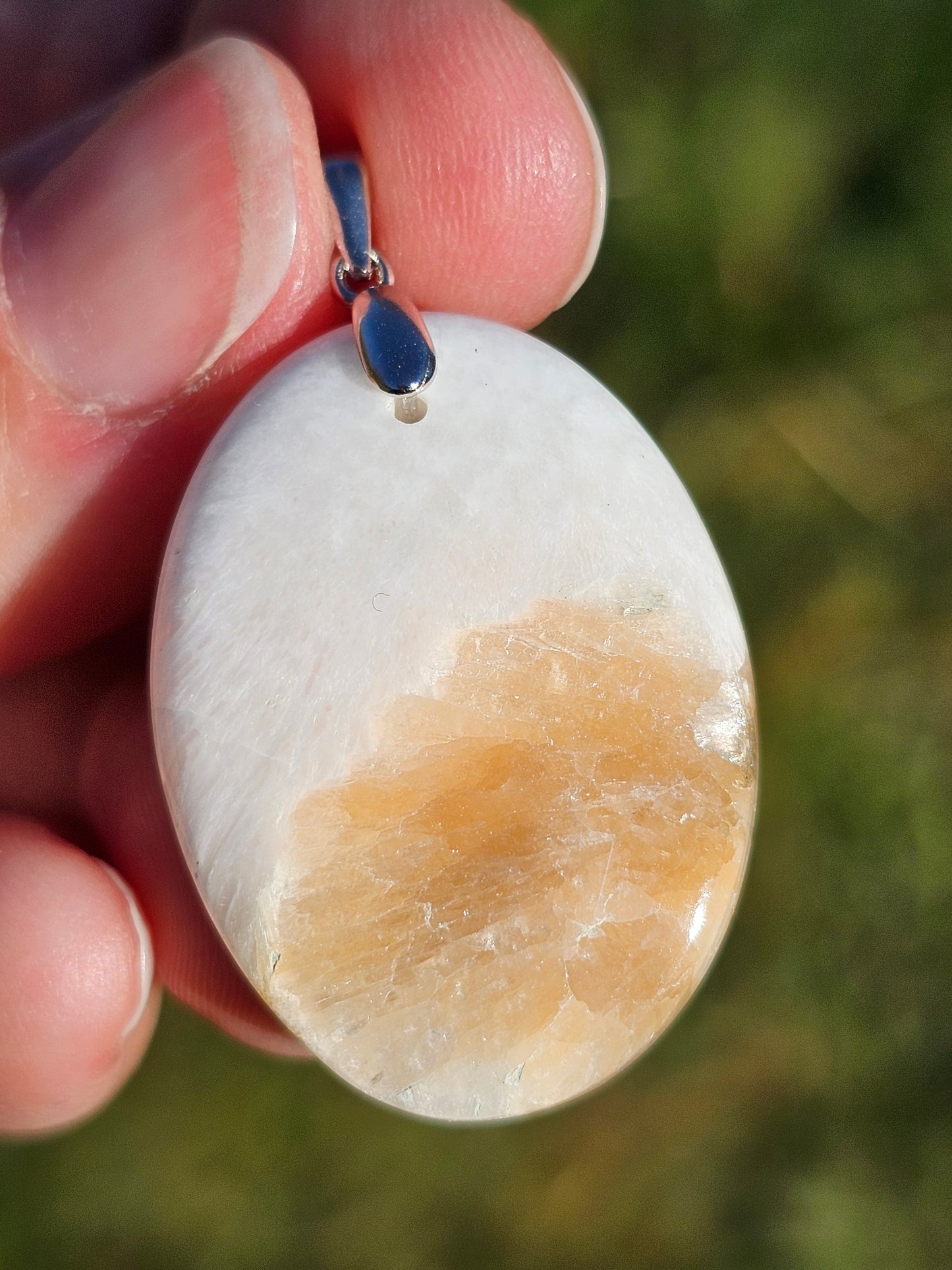 Pendentif en Scolécite et Stilbite n°7