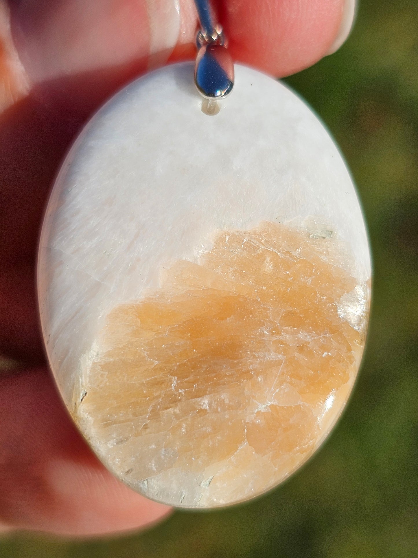 Pendentif en Scolécite et Stilbite n°7