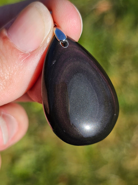 Pendentif en Obsidienne Œil céleste n°4