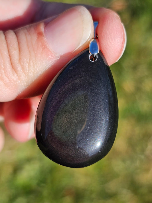 Pendentif en Obsidienne Œil céleste n°4