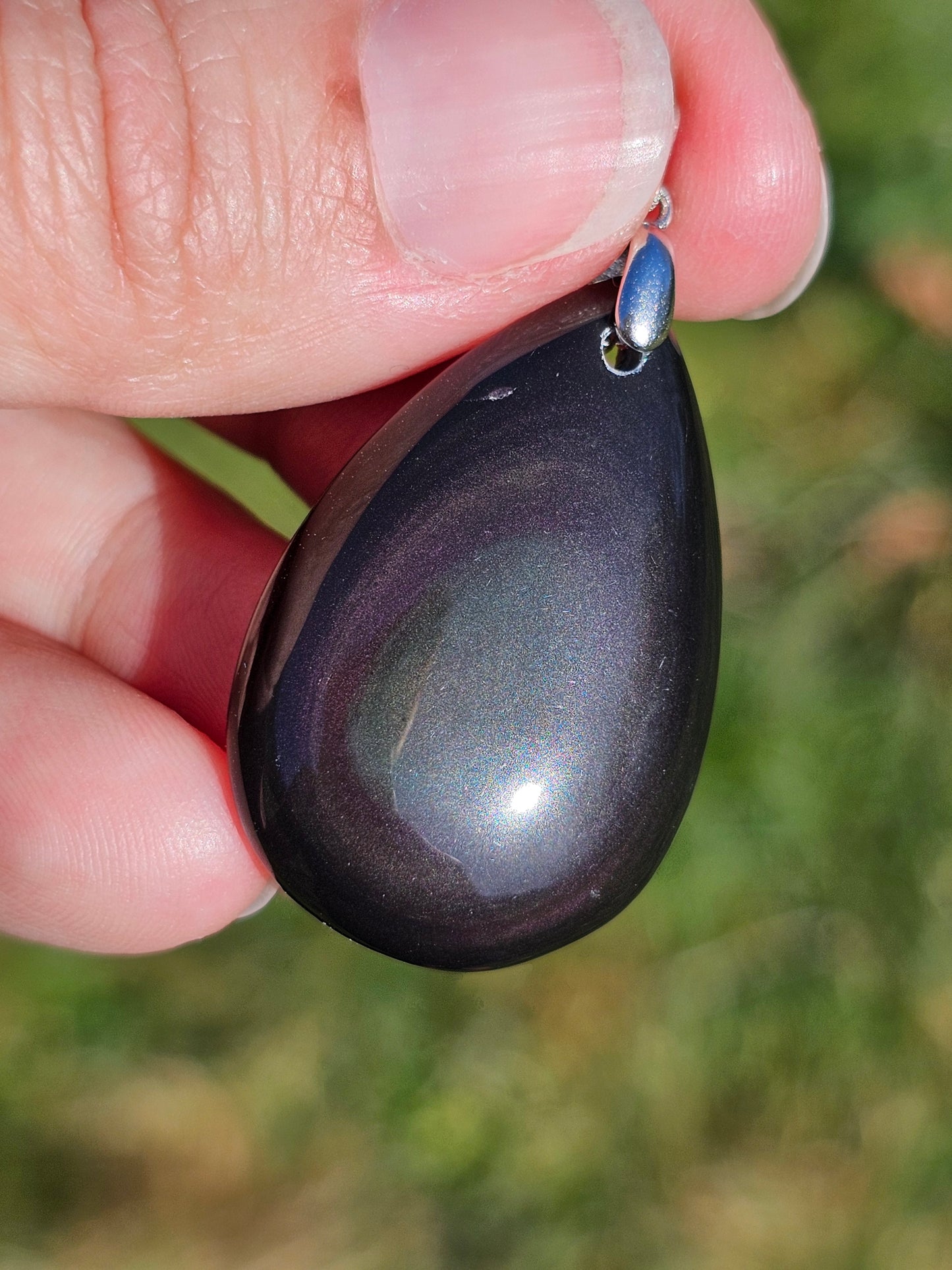 Pendentif en Obsidienne Œil céleste n°4
