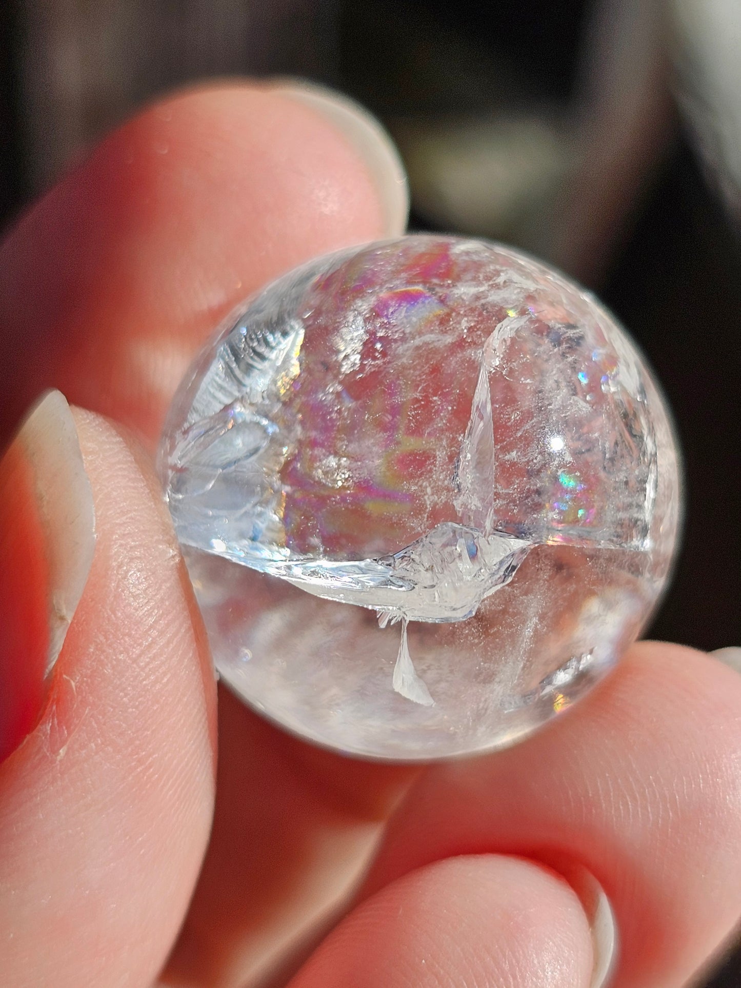 Petite sphère en cristal de roche n°13